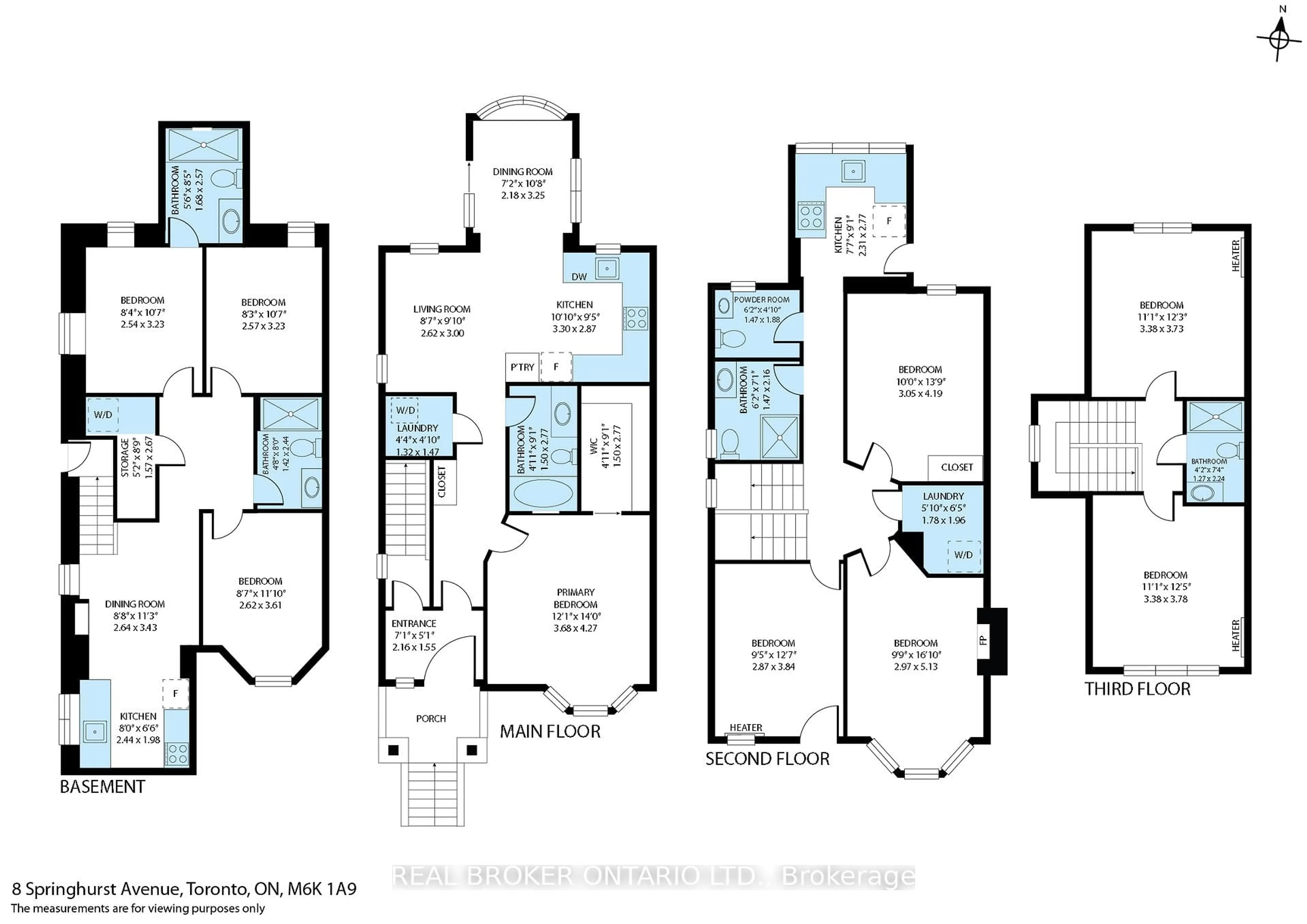Floor plan for 8 Springhurst Ave, Toronto Ontario M6K 1A9