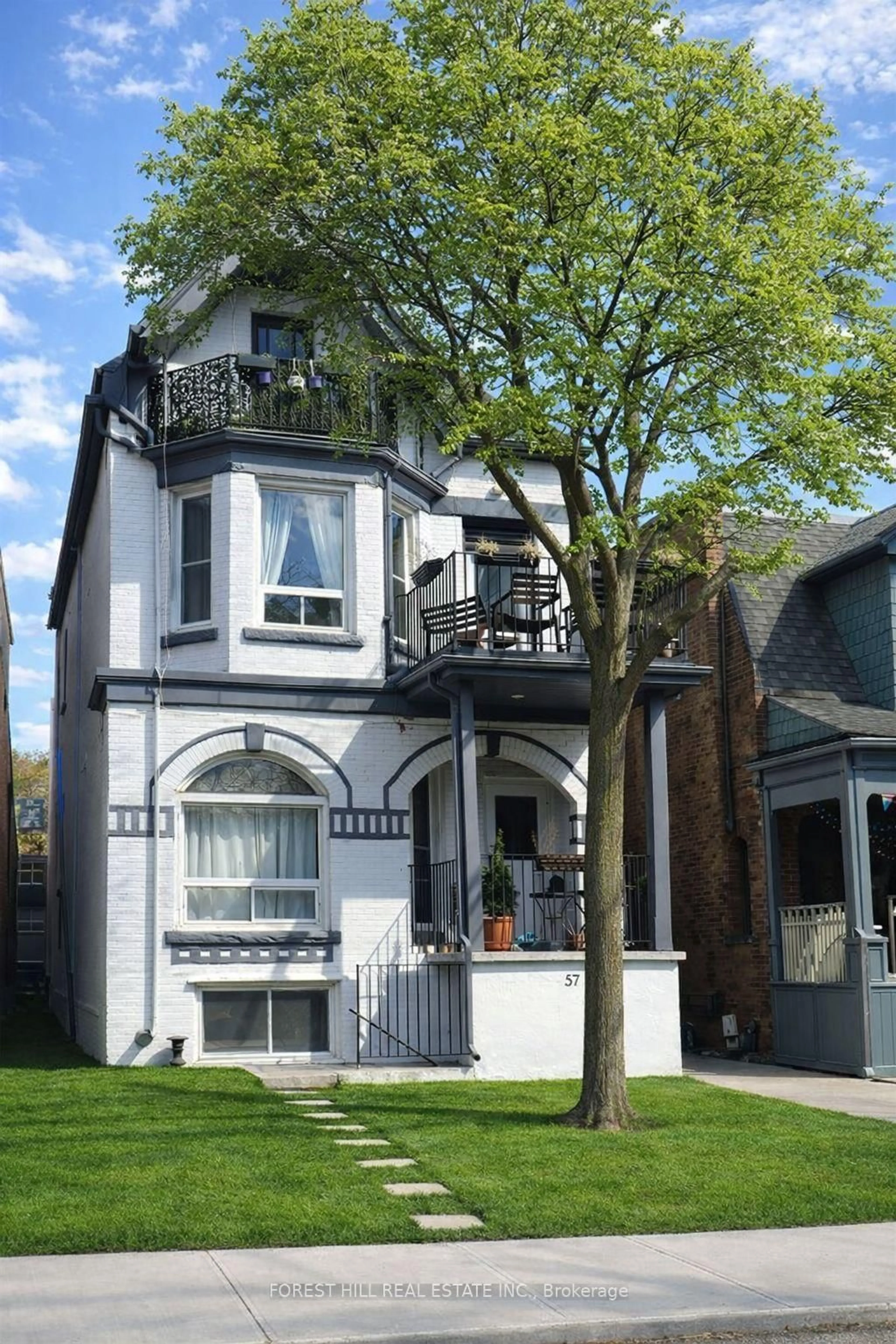 Home with vinyl exterior material, street for 57 Cowan Ave, Toronto Ontario M6K 2N1