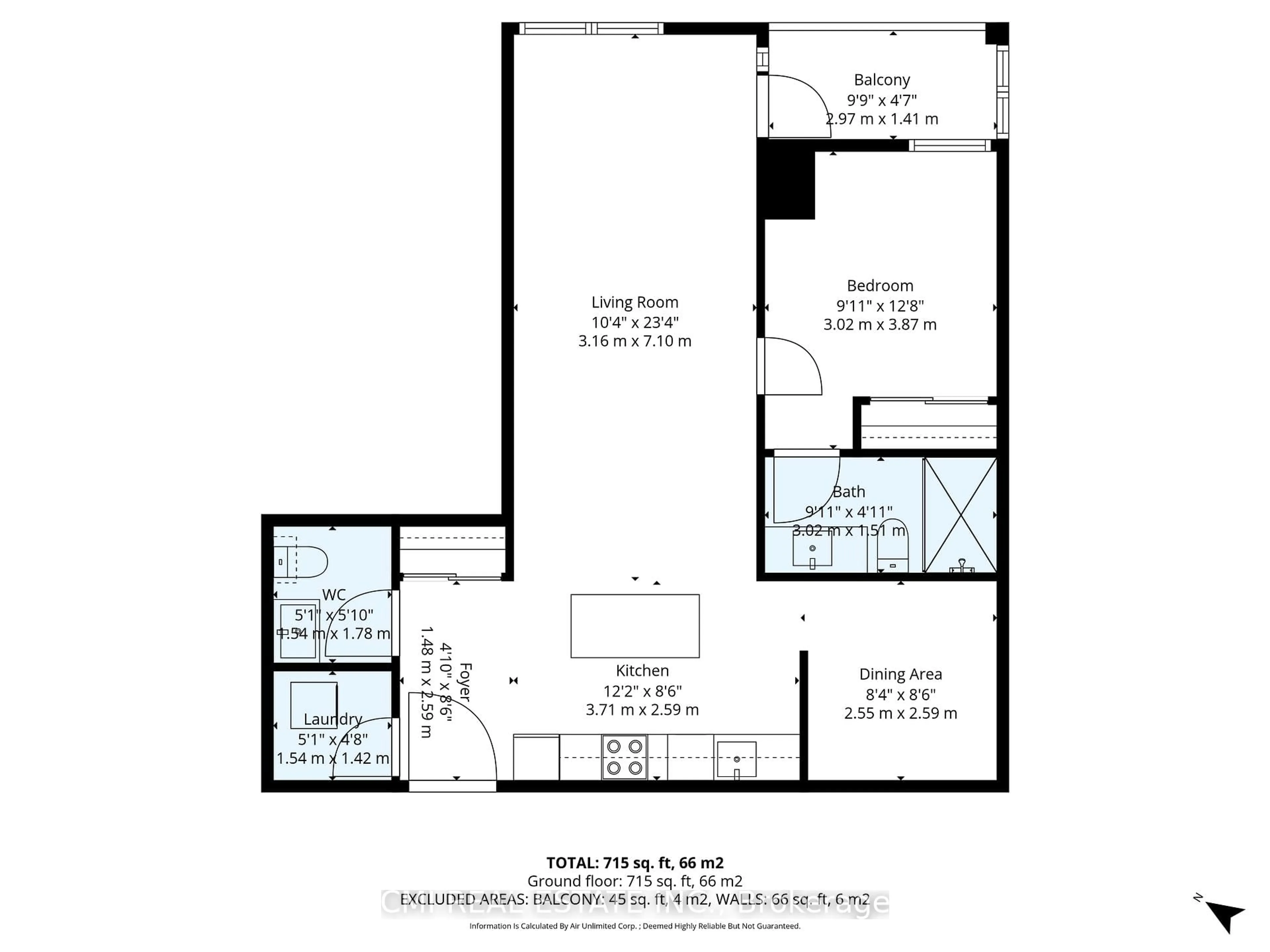 Floor plan for 1063 Douglas Mccurdy Common #306, Mississauga Ontario L5G 4B1
