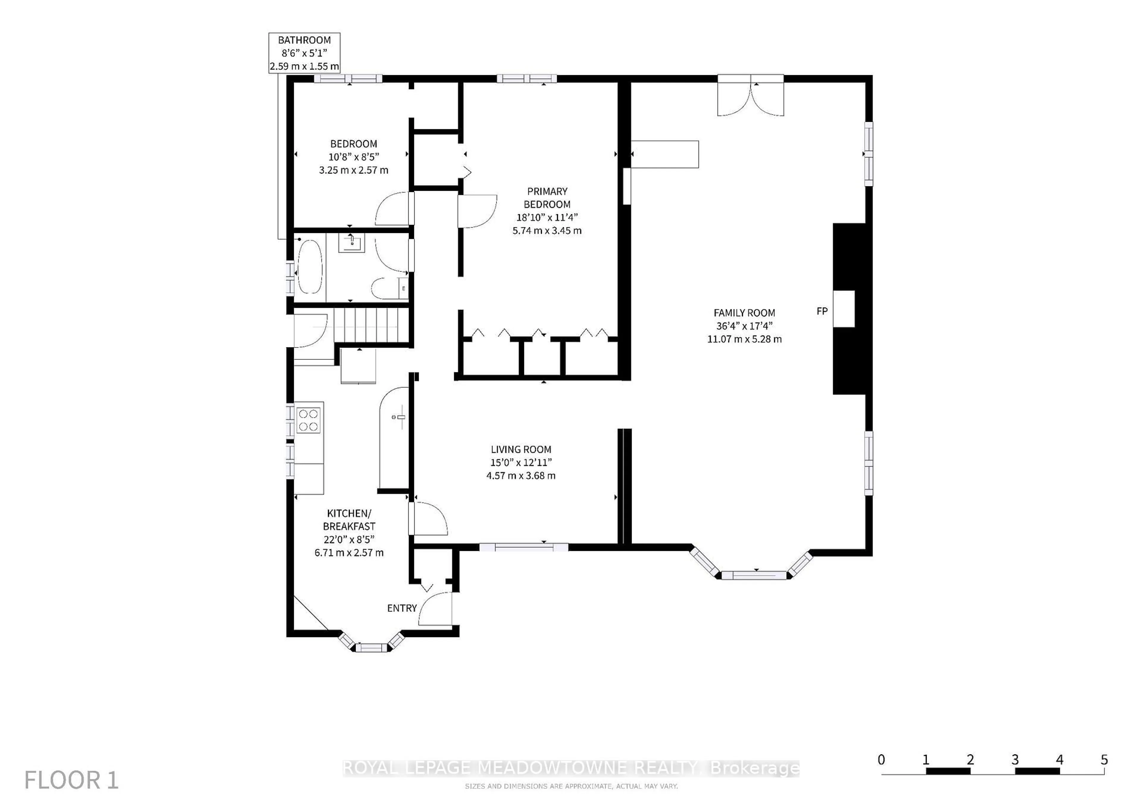 Floor plan for 43 Cobblehill Rd, Halton Hills Ontario L7J 1P1