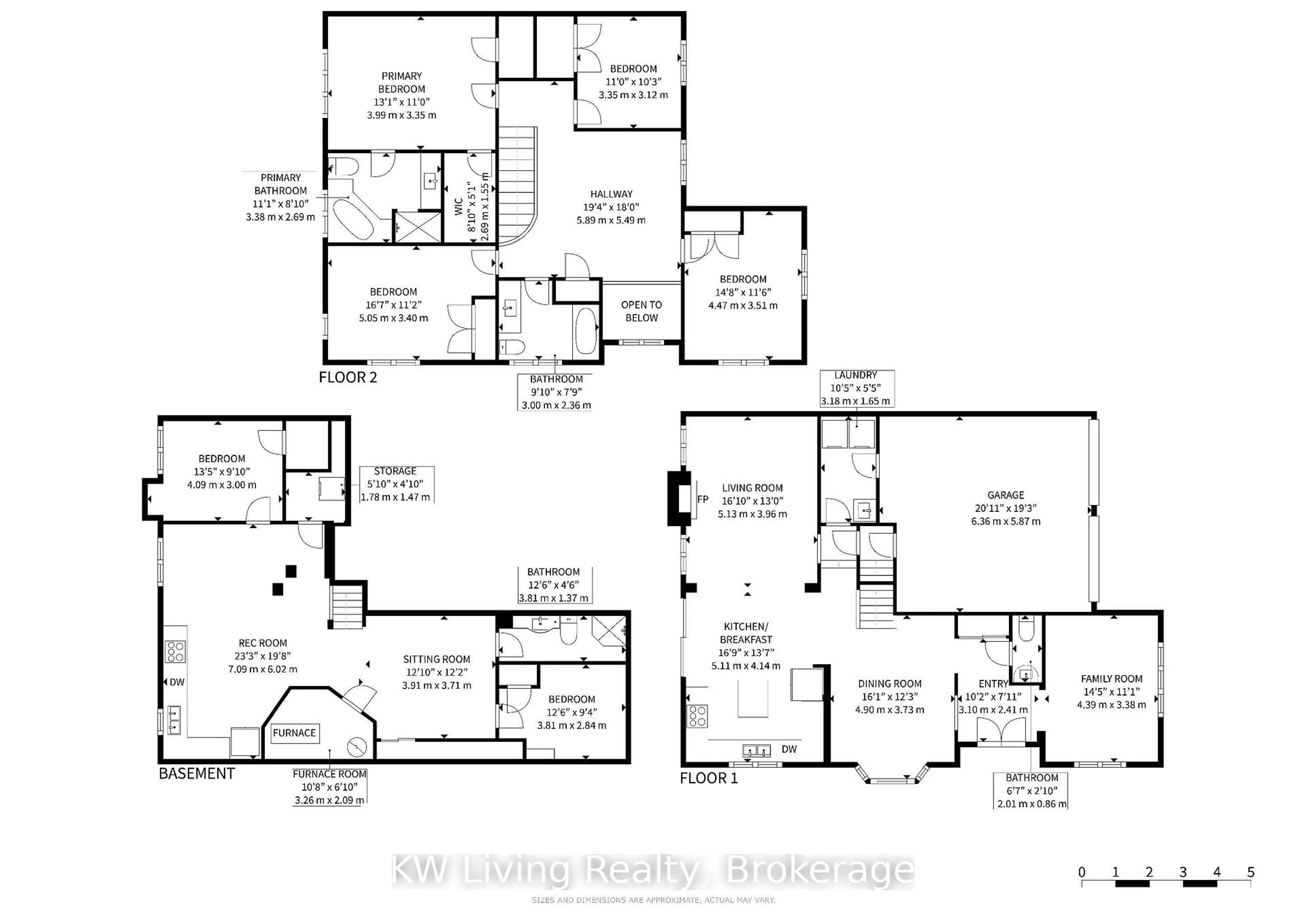 Floor plan for 5430 Churchill Meadows Blvd, Mississauga Ontario L5M 6X5