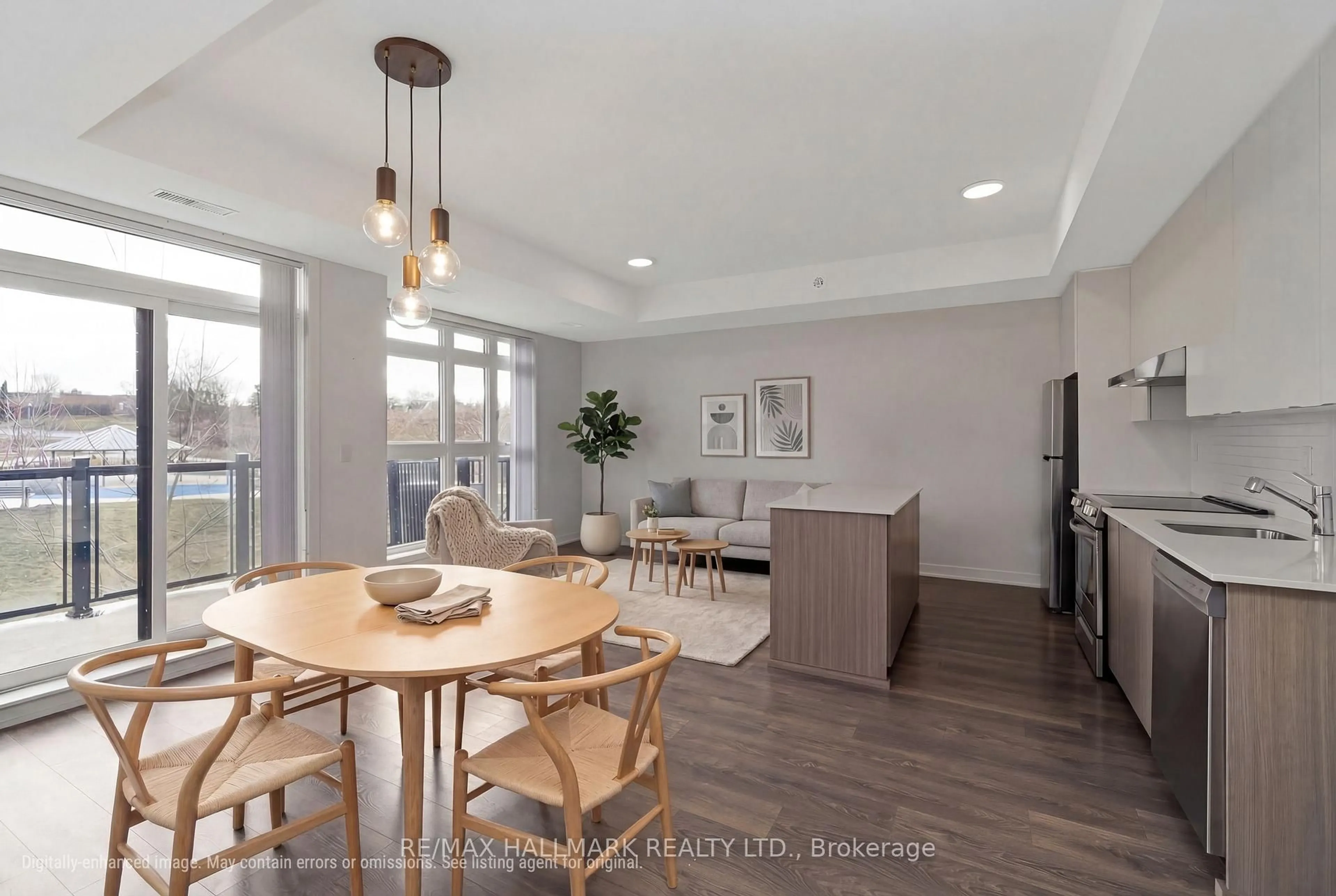 Open concept kitchen, unknown for 90 Canon Jackson Dr #H202, Toronto Ontario M6M 0B9