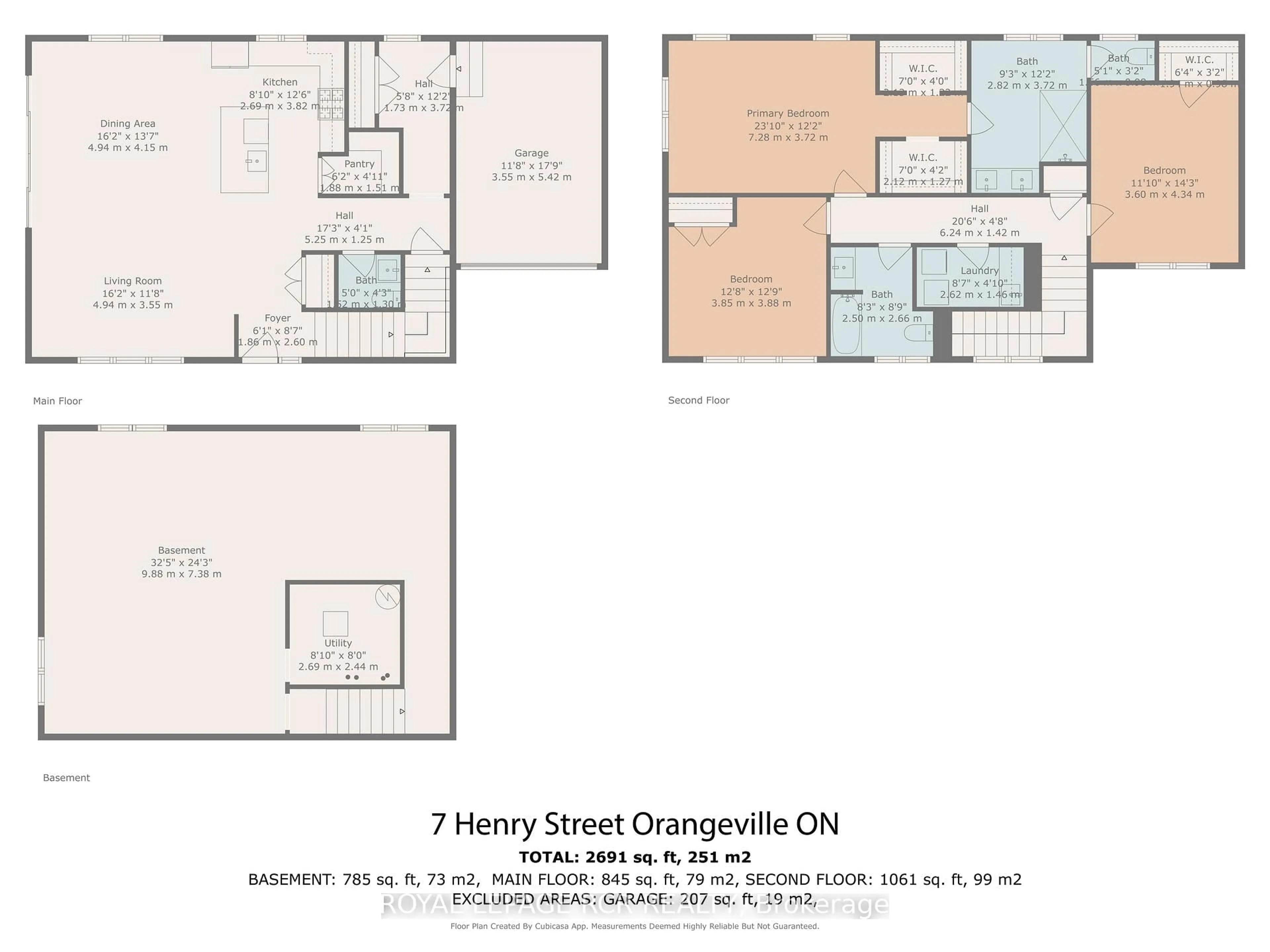 Floor plan for 7 Henry St, Orangeville Ontario L9W 1R6