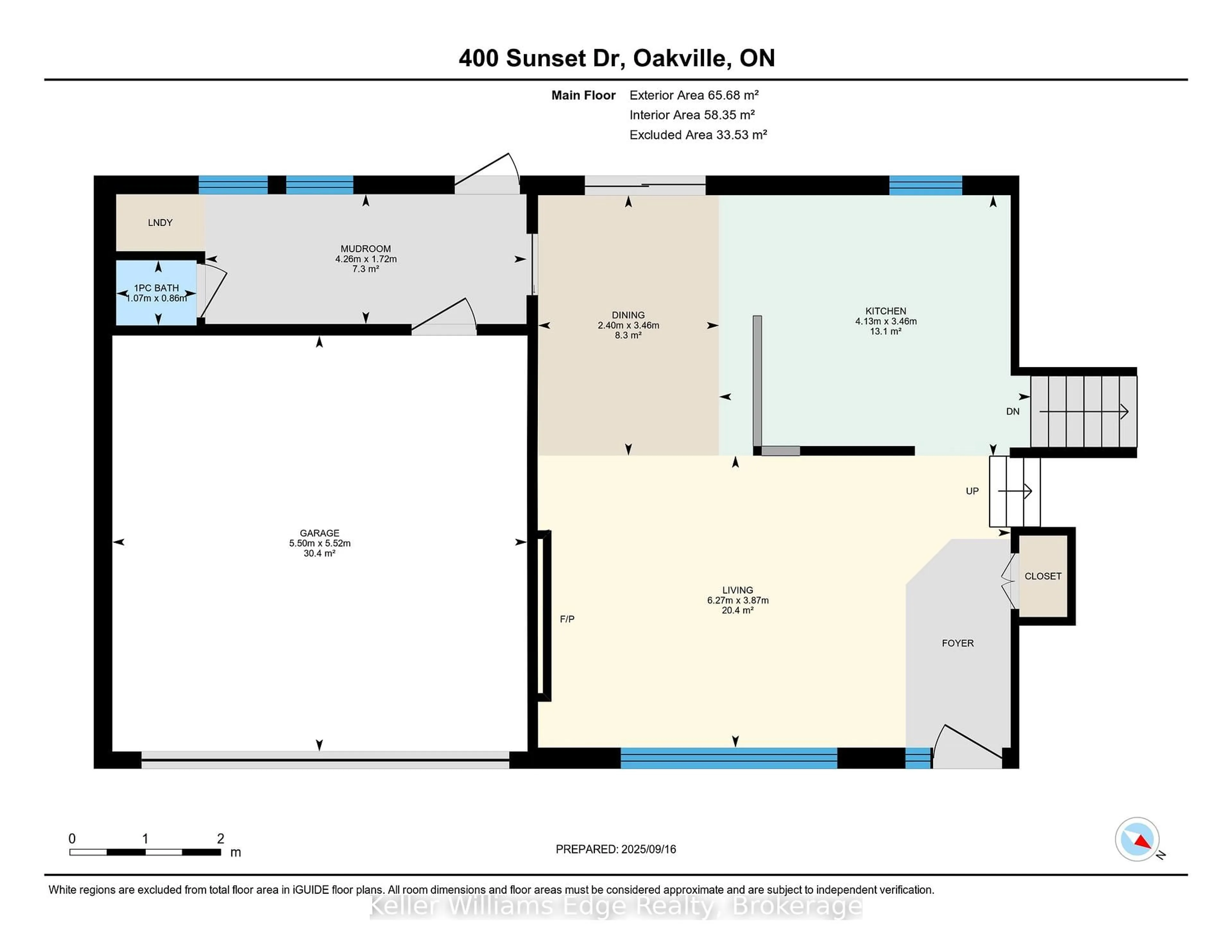 Floor plan for 400 Sunset Dr, Oakville Ontario L6L 3N2