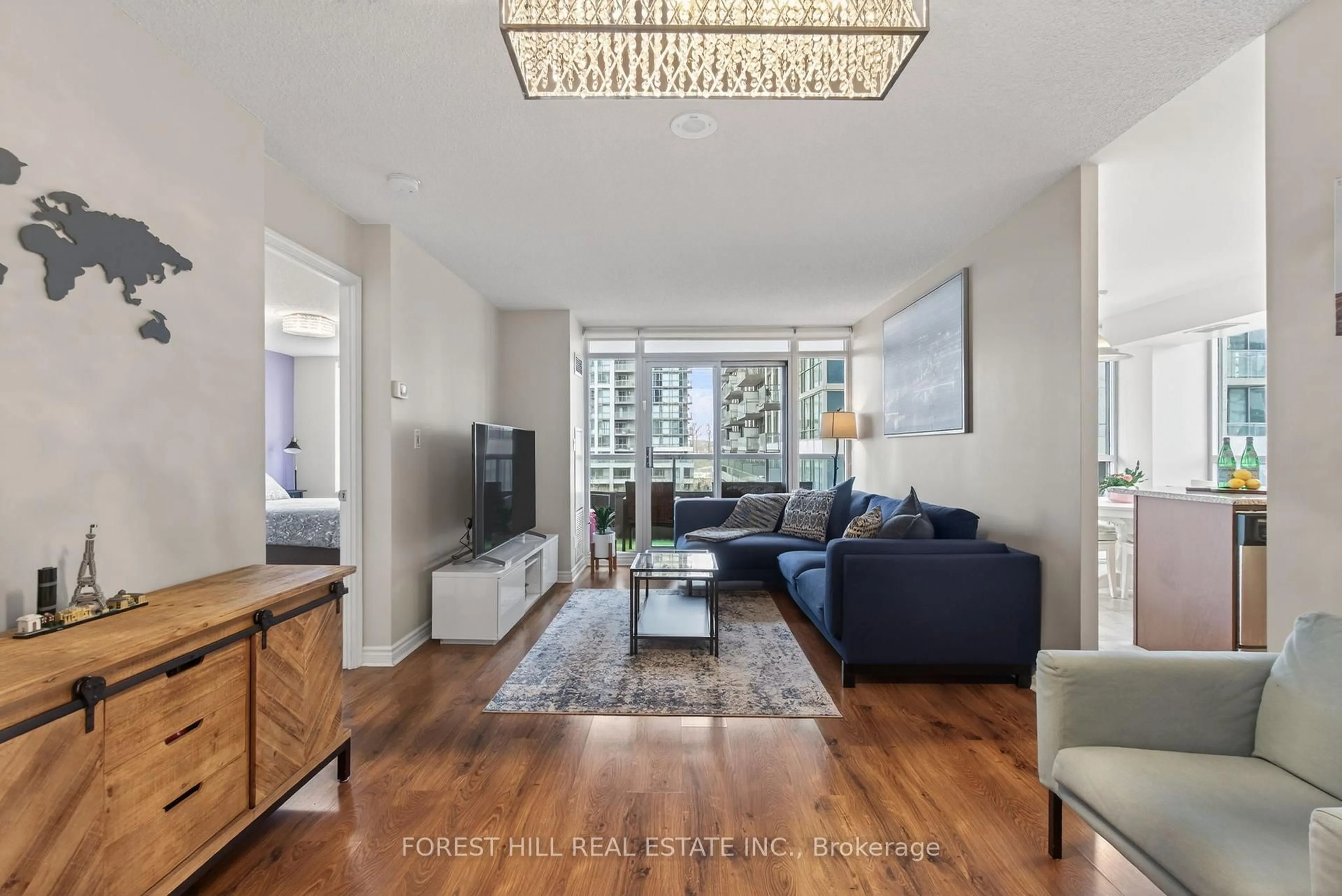 Living room with furniture, unknown for 335 Rathburn Rd #505, Mississauga Ontario L5B 0C8