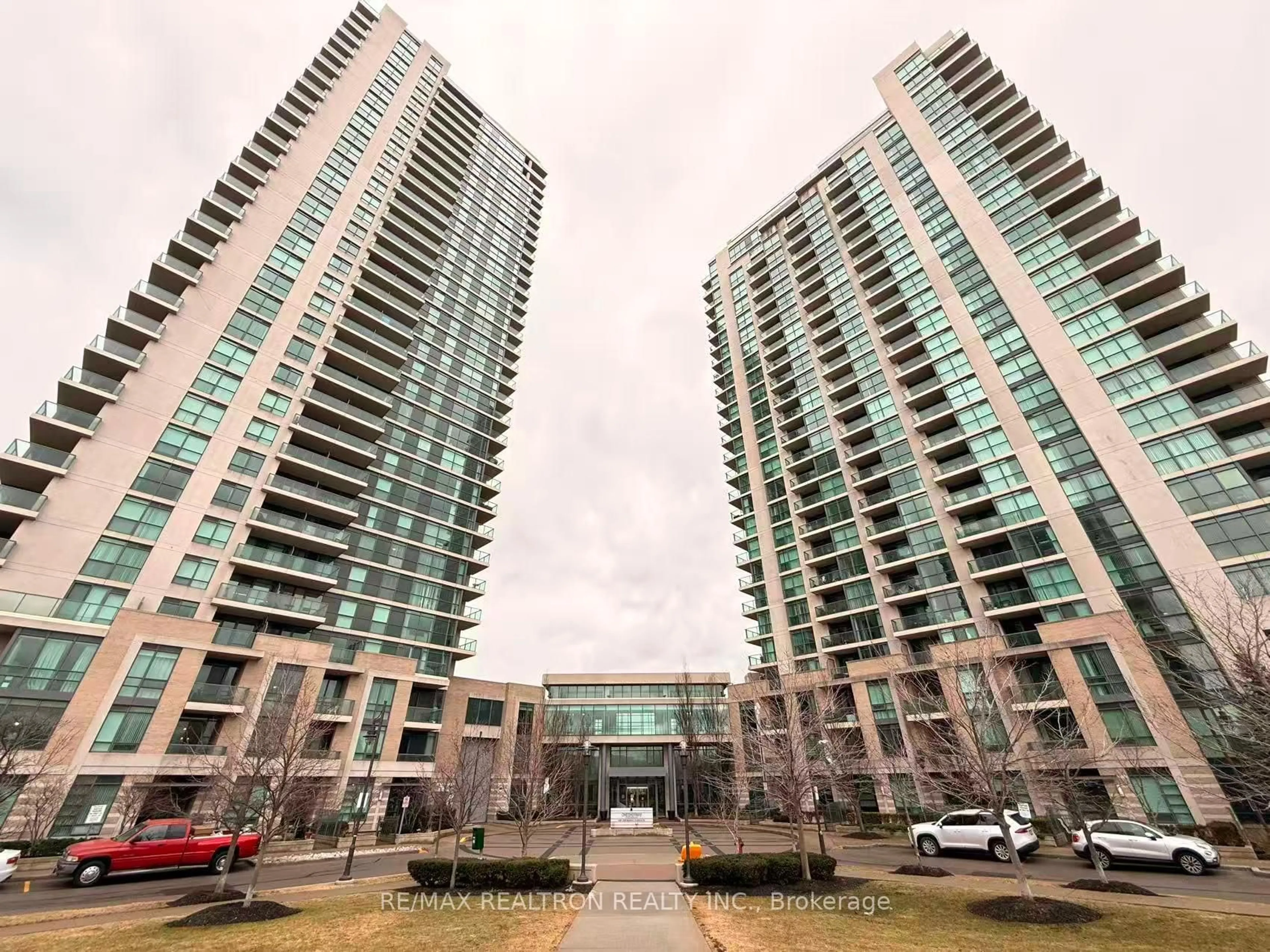 A pic from outside/outdoor area/front of a property/back of a property/a pic from drone, city buildings view from balcony for 235 Sherway Gardens Rd #310, Toronto Ontario M9C 0A3