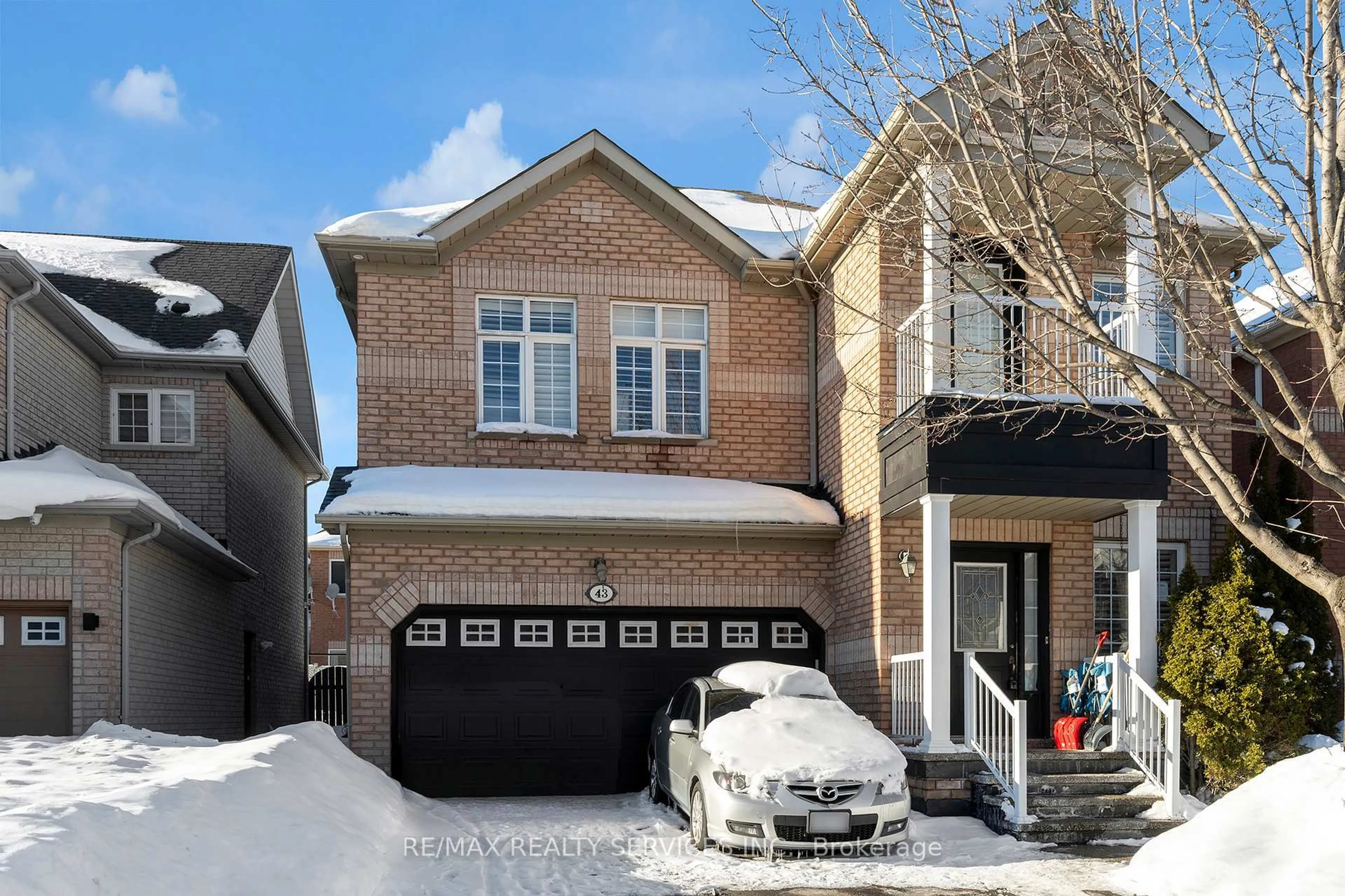 Home with brick exterior material, street for 43 Masters Green Cres, Brampton Ontario L7A 3K6
