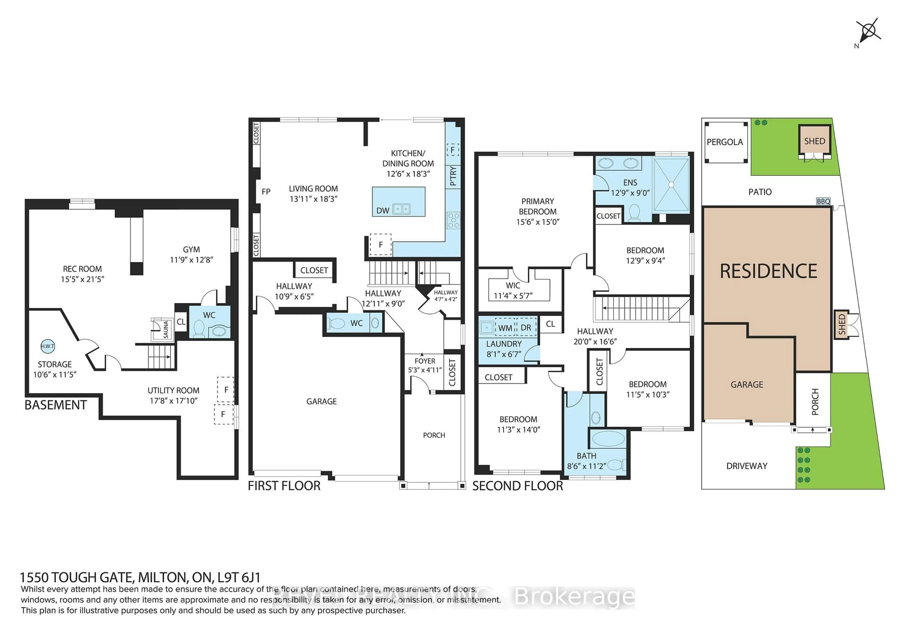 Floor plan for 1550 Tough Gate, Milton Ontario L9T 8Y7