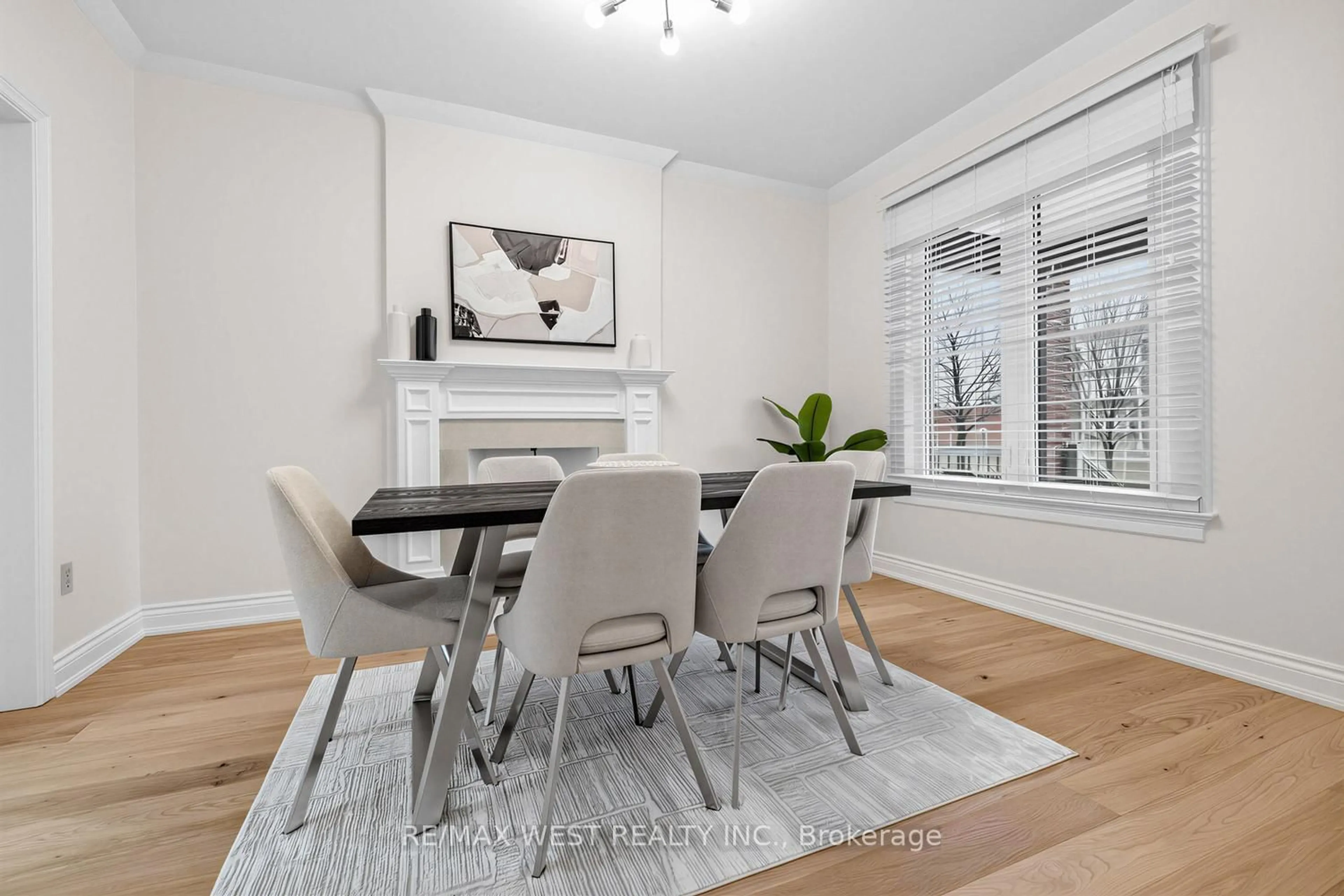 Dining room, wood/laminate floor for 746 Gladstone Ave, Toronto Ontario M6H 3J6