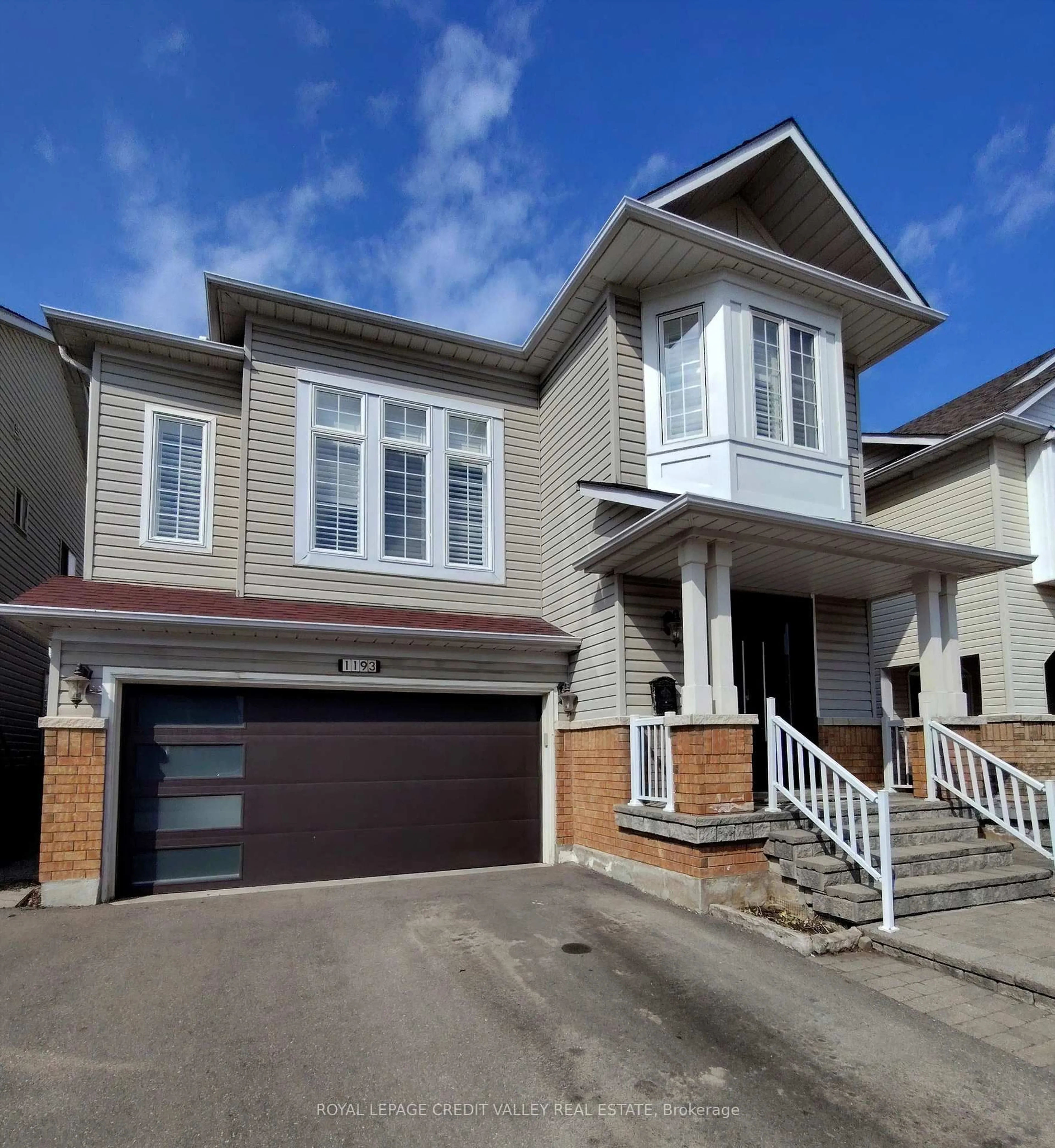 Home with vinyl exterior material, street for 1193 Knight Tr, Milton Ontario L9T 5R9