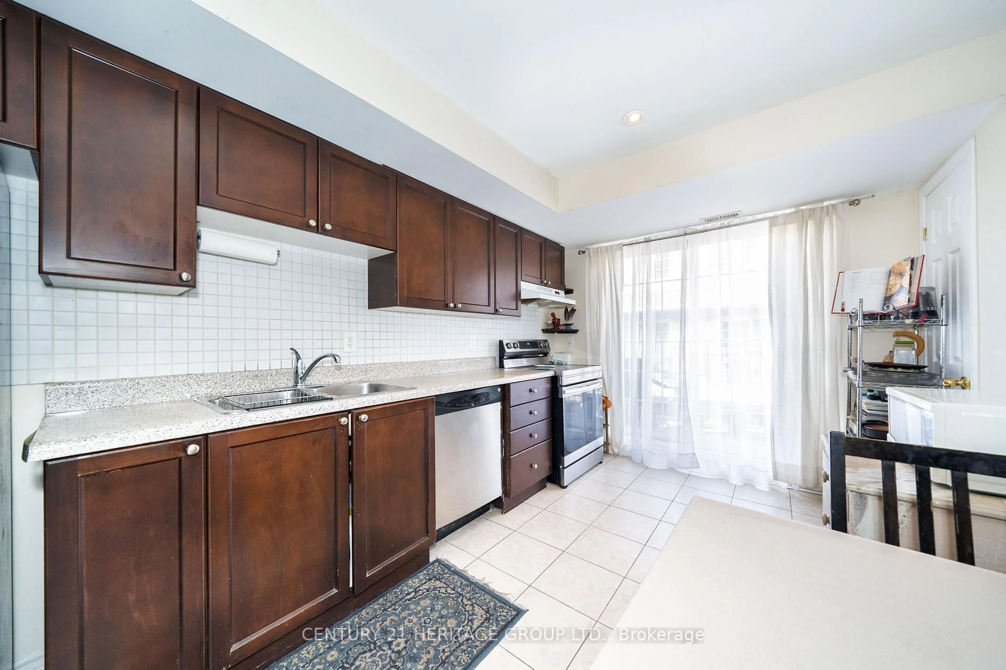 Standard kitchen, ceramic/tile floor for 64 Sidney Belsey Cres #301, Toronto Ontario M6M 5J4
