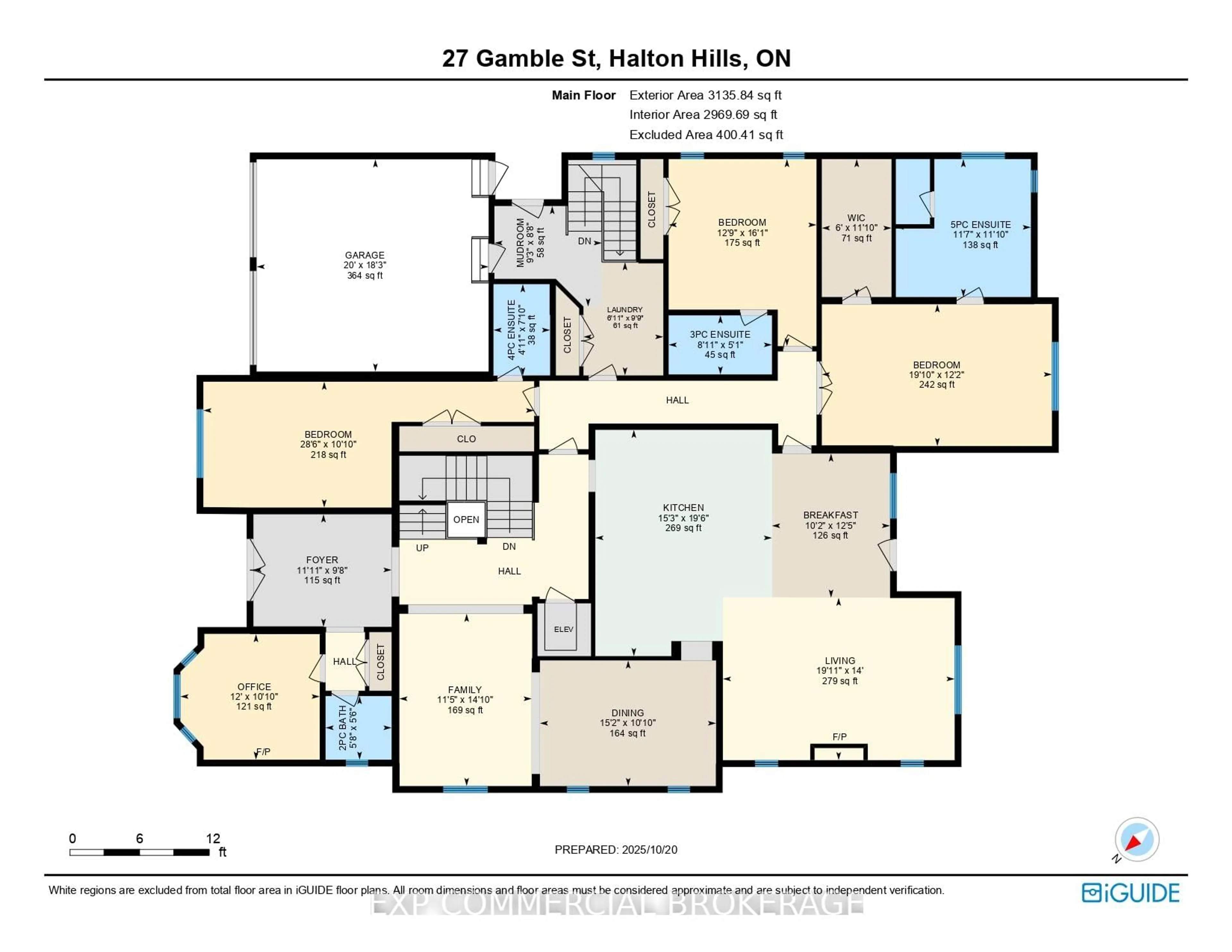 Floor plan for 27 Gamble St, Halton Hills Ontario L7G 0P3