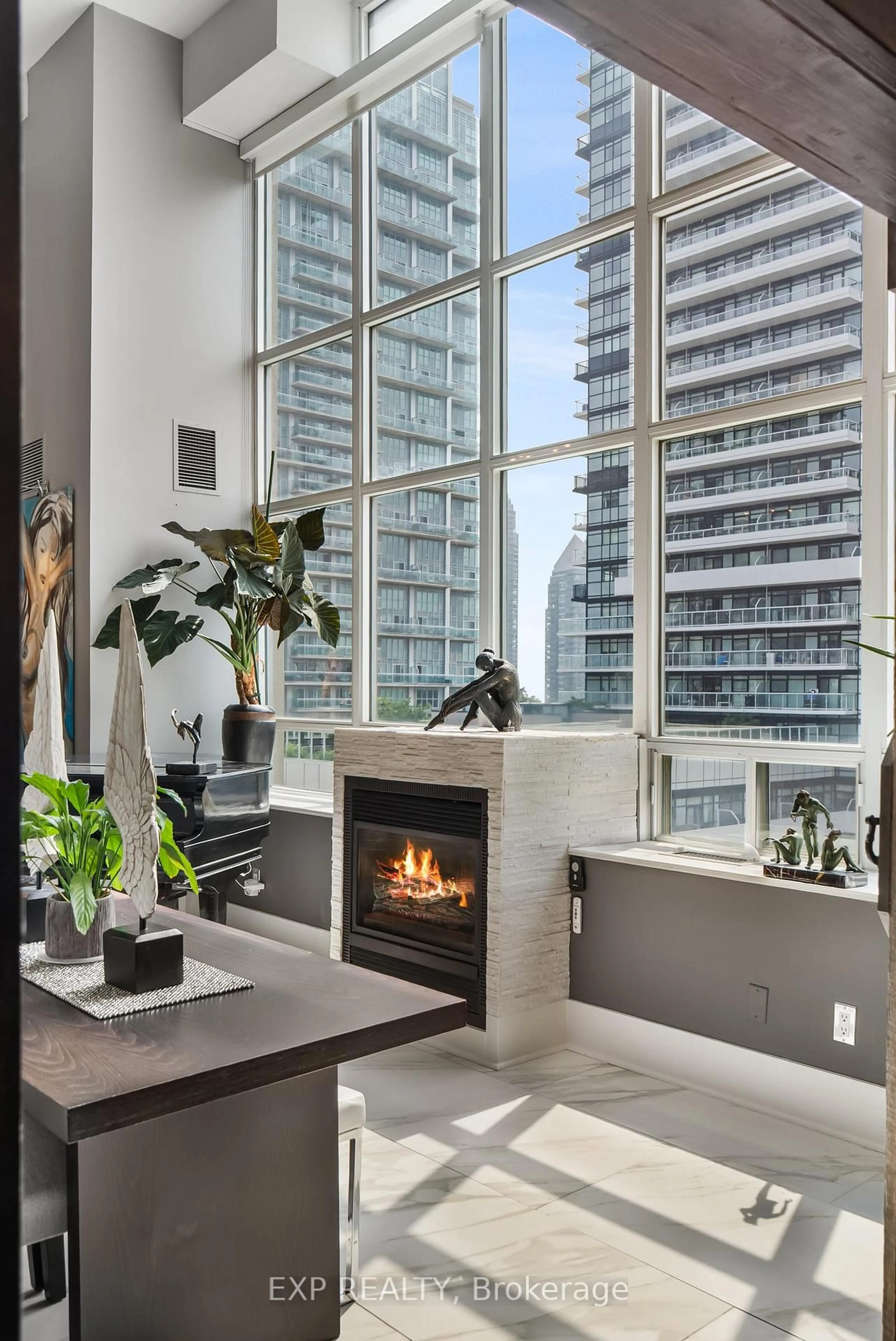 Living room with furniture, unknown for 300 Manitoba St #PH416, Toronto Ontario M8Y 4G6