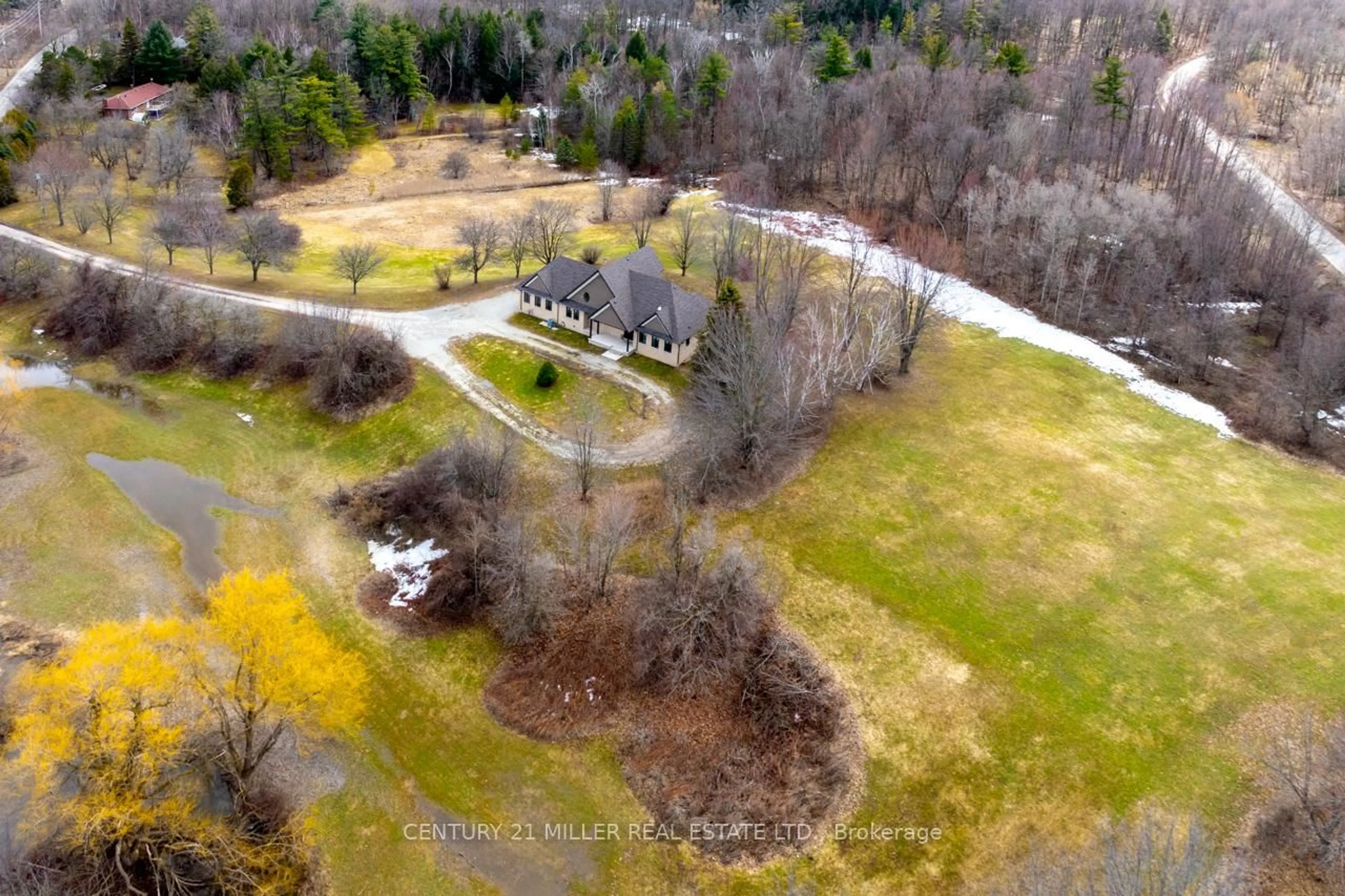 A pic from outside/outdoor area/front of a property/back of a property/a pic from drone, forest/trees view for 8656 Esquesing Line, Milton Ontario L9T 9E2