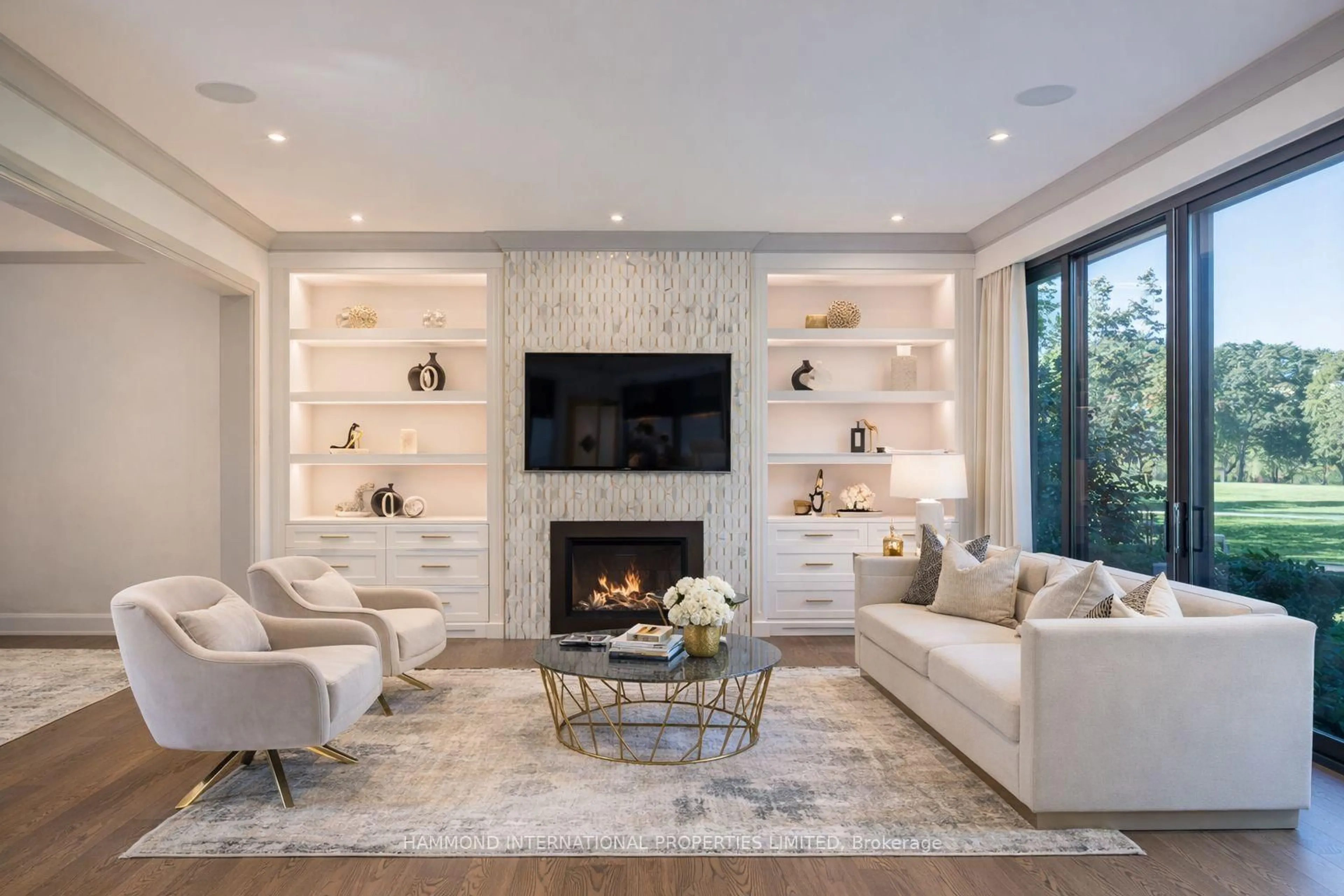 Living room with furniture, ceramic/tile floor for 4 Braywin Dr, Toronto Ontario M9P 2P1