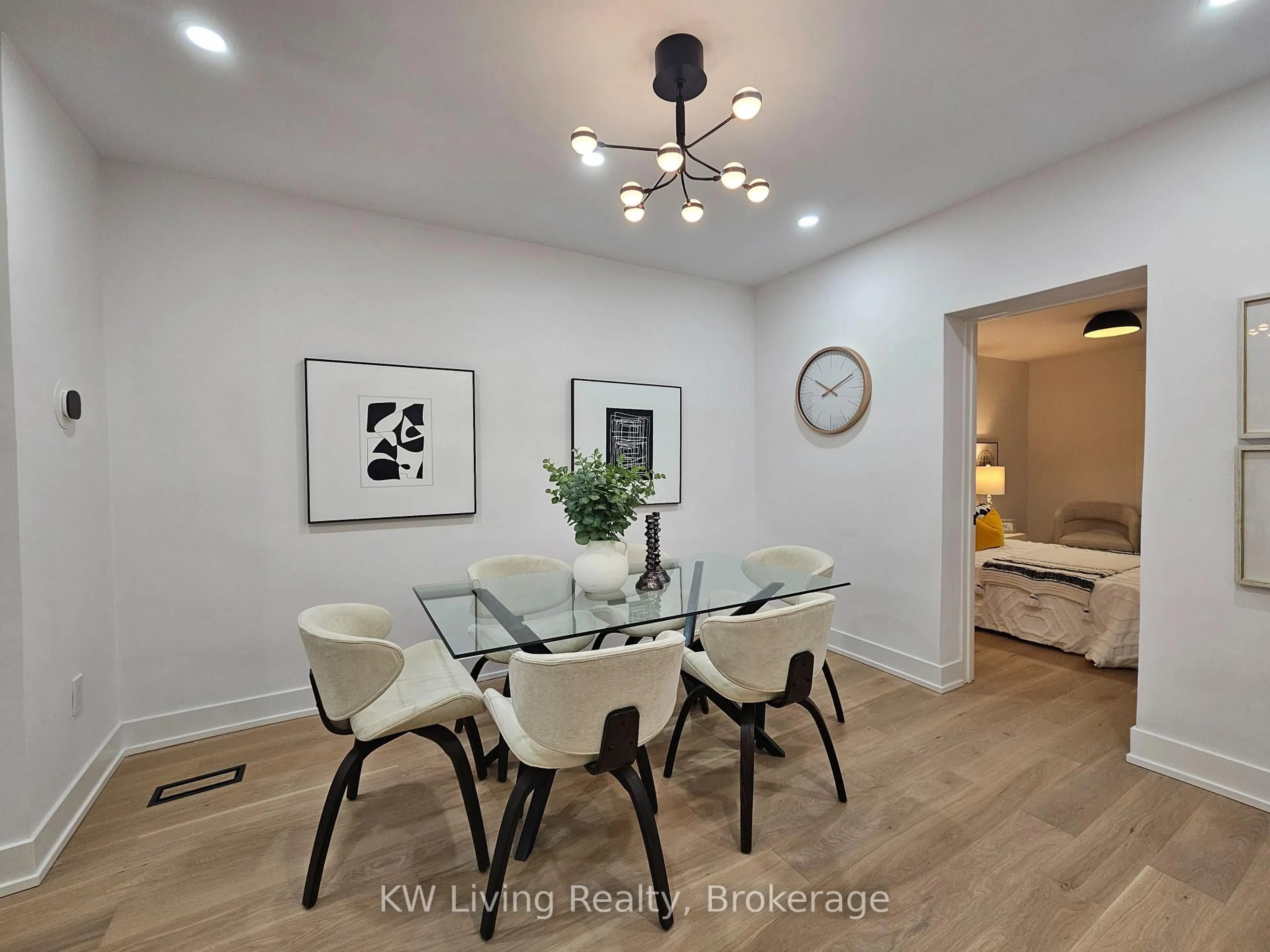 Dining room, wood/laminate floor for 113 Humbercrest Blvd, Toronto Ontario M6S 4L4