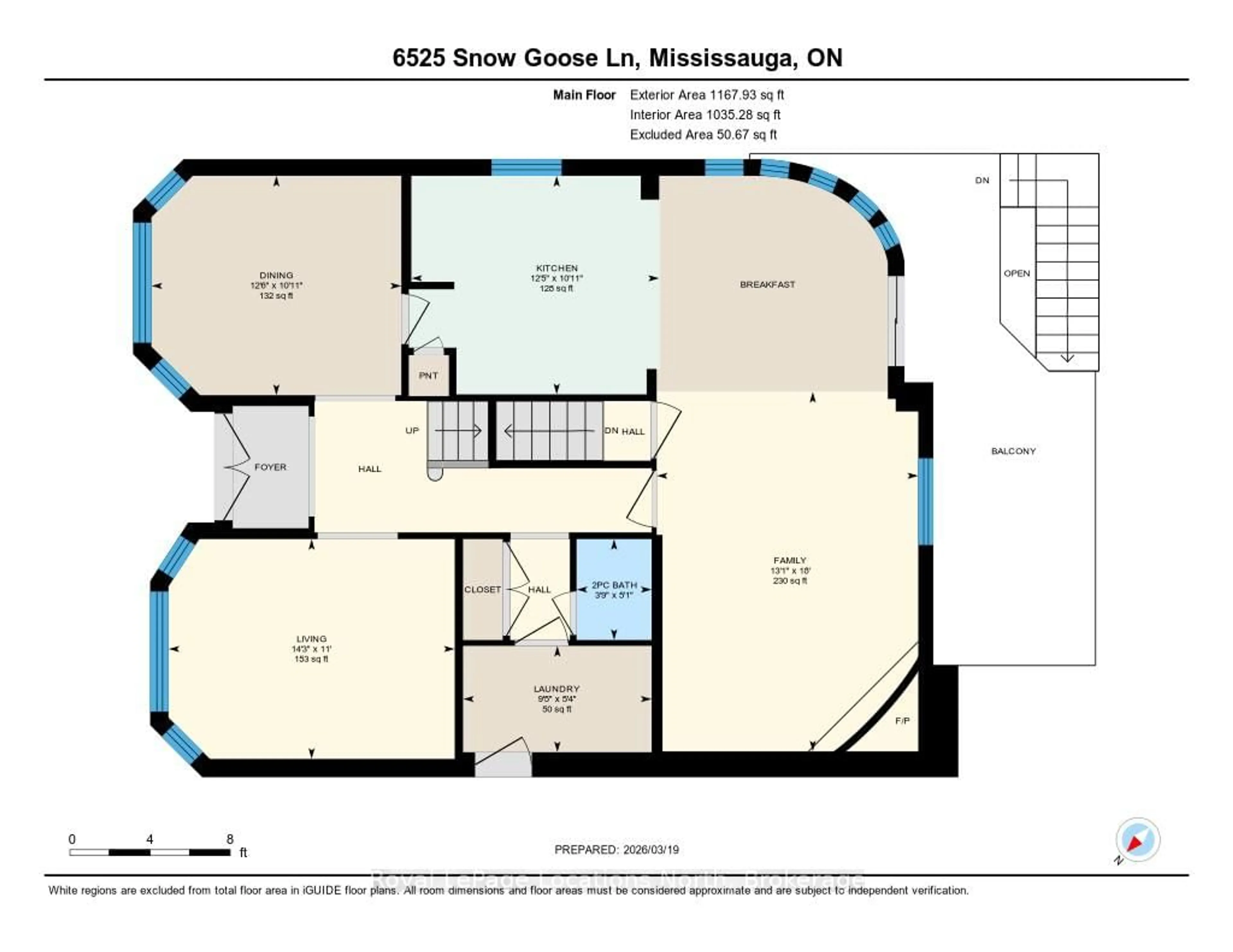 Floor plan for 6525 Snow Goose Lane, Mississauga Ontario L5N 5H2