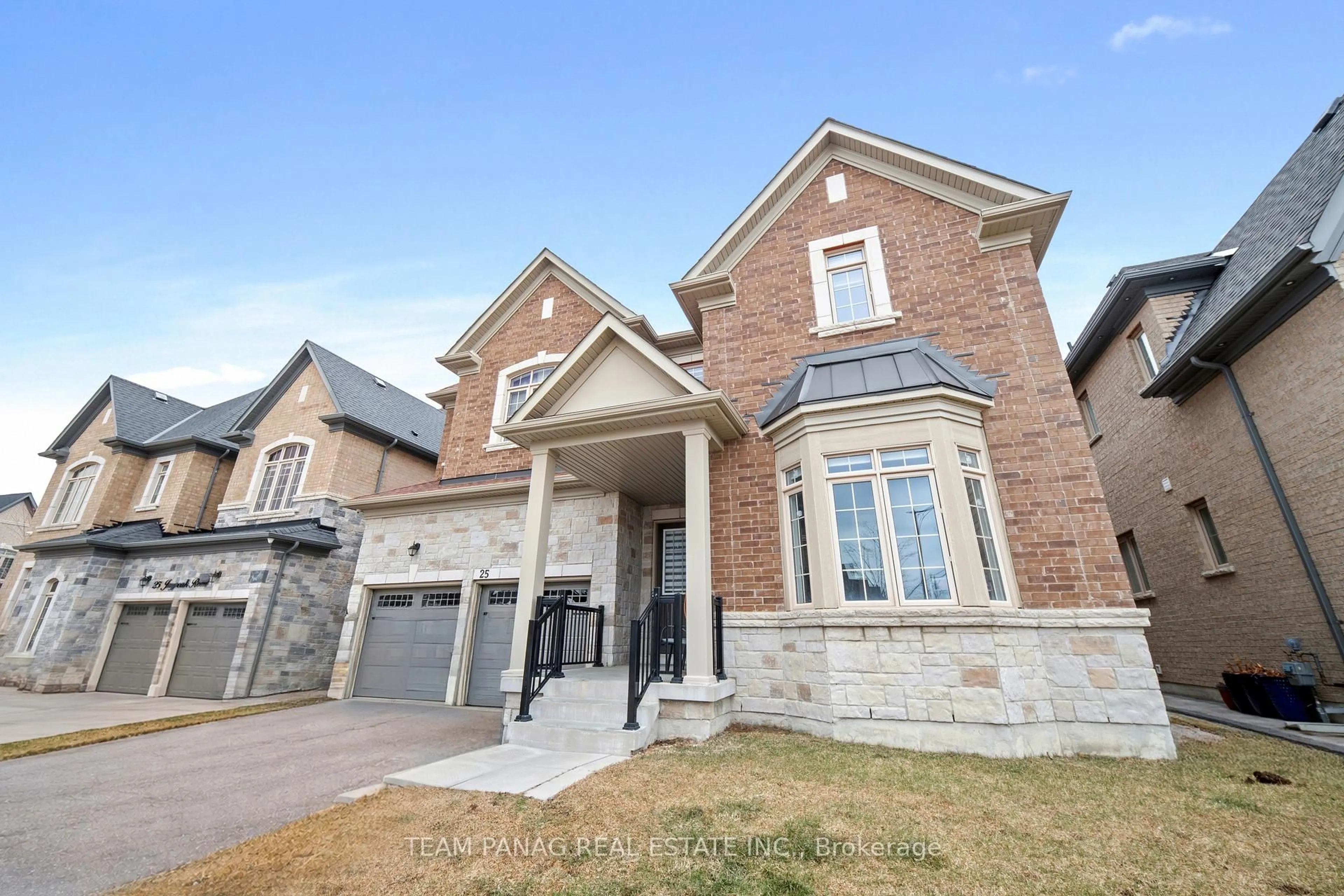 Home with brick exterior material, street for 25 Trail Rider Dr, Brampton Ontario L6P 4M4