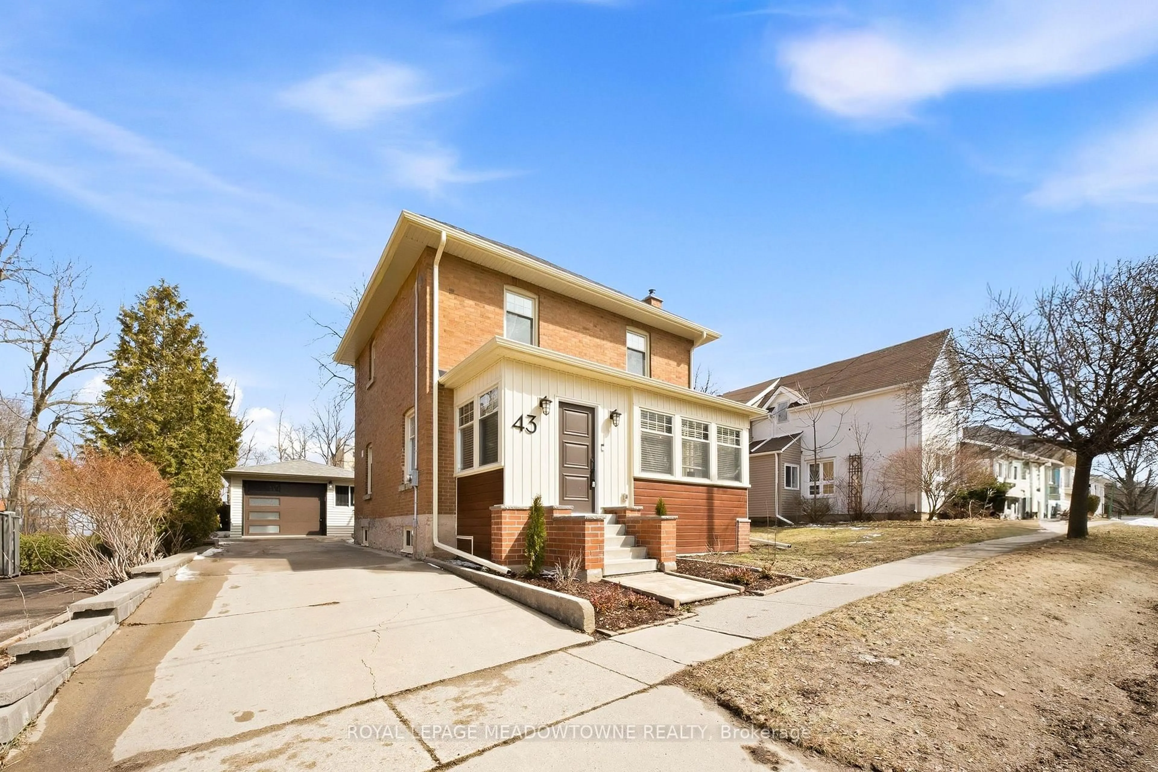 Home with brick exterior material, street for 43 Frederick St, Halton Hills Ontario L7J 2B9