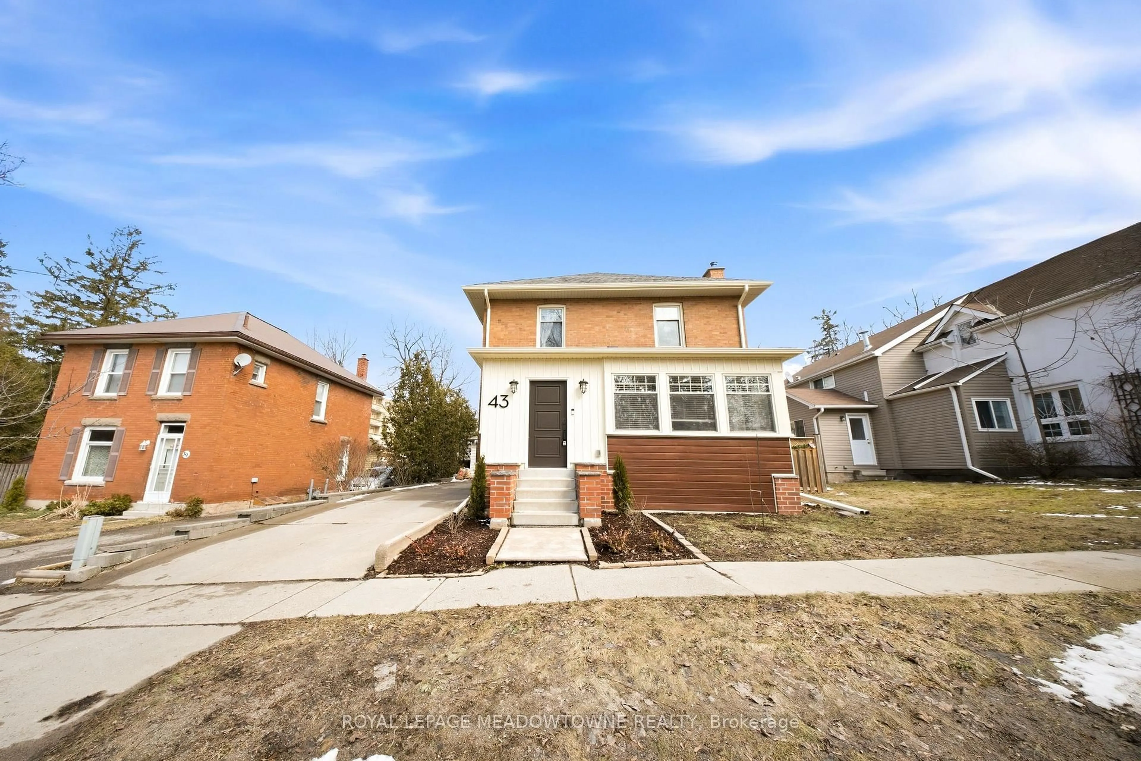 Home with brick exterior material, street for 43 Frederick St, Halton Hills Ontario L7J 2B9