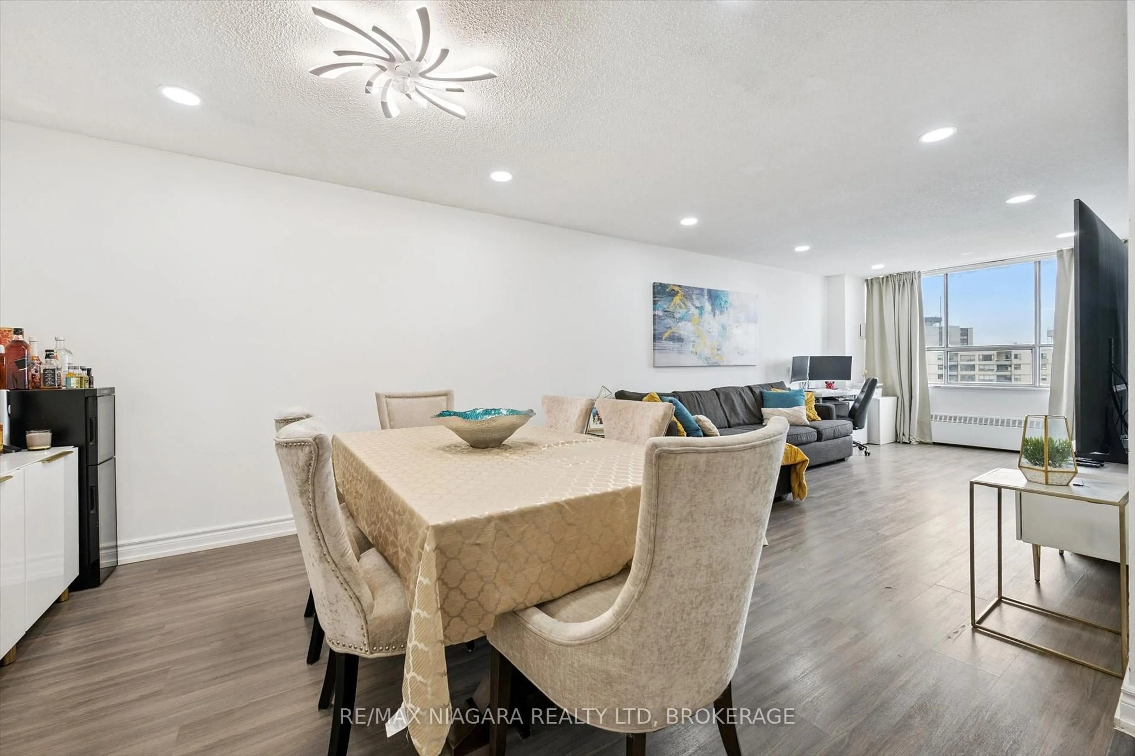 Dining room, wood/laminate floor for 340 Dixon Rd #2306, Toronto Ontario M9R 1T1