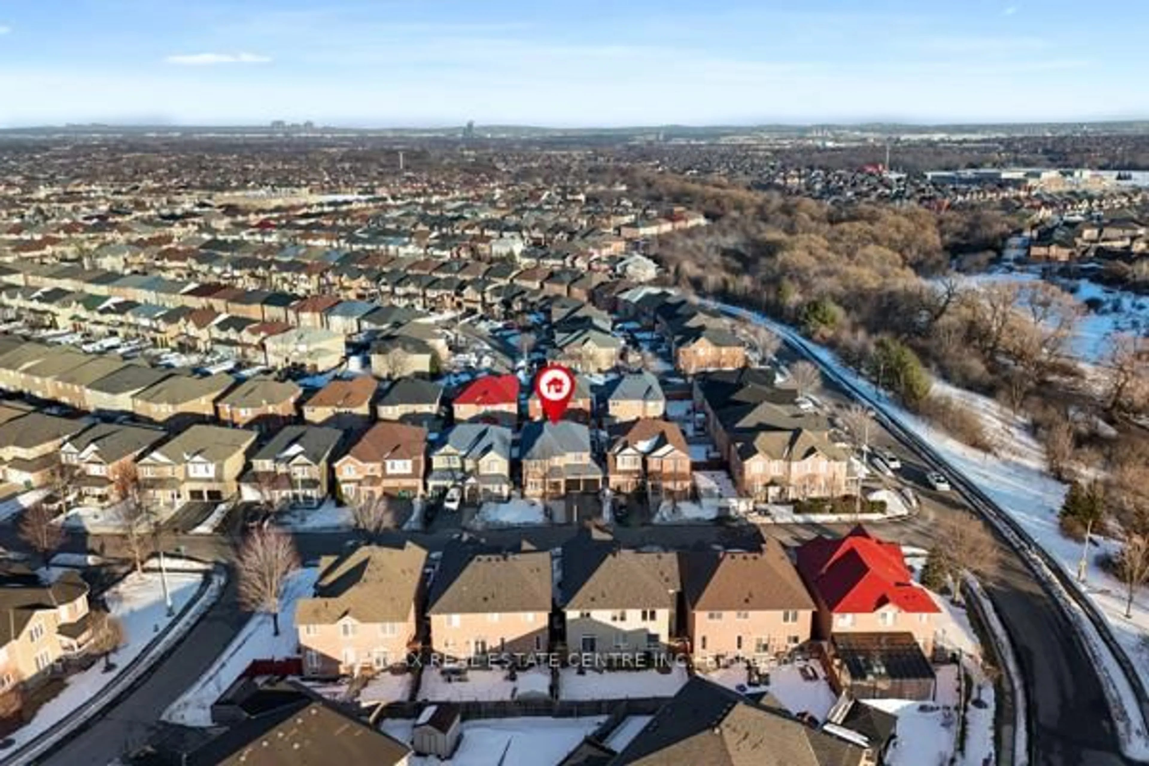 A pic from outside/outdoor area/front of a property/back of a property/a pic from drone, city buildings view from balcony for 51 Good Hope Rd, Brampton Ontario L6R 3L4