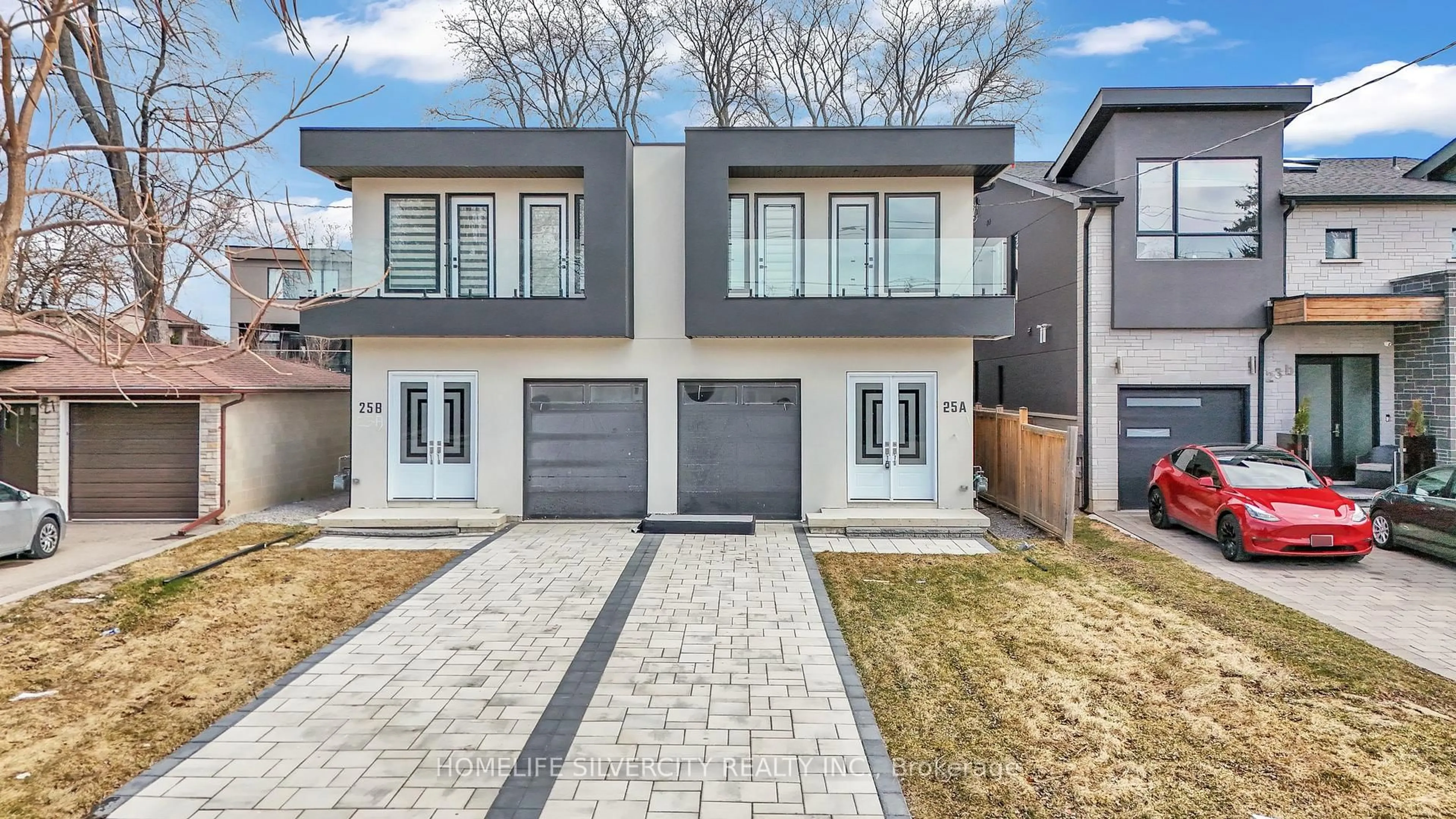 Home with brick exterior material, street for 25A Pine Ave, Mississauga Ontario L5H 2P9