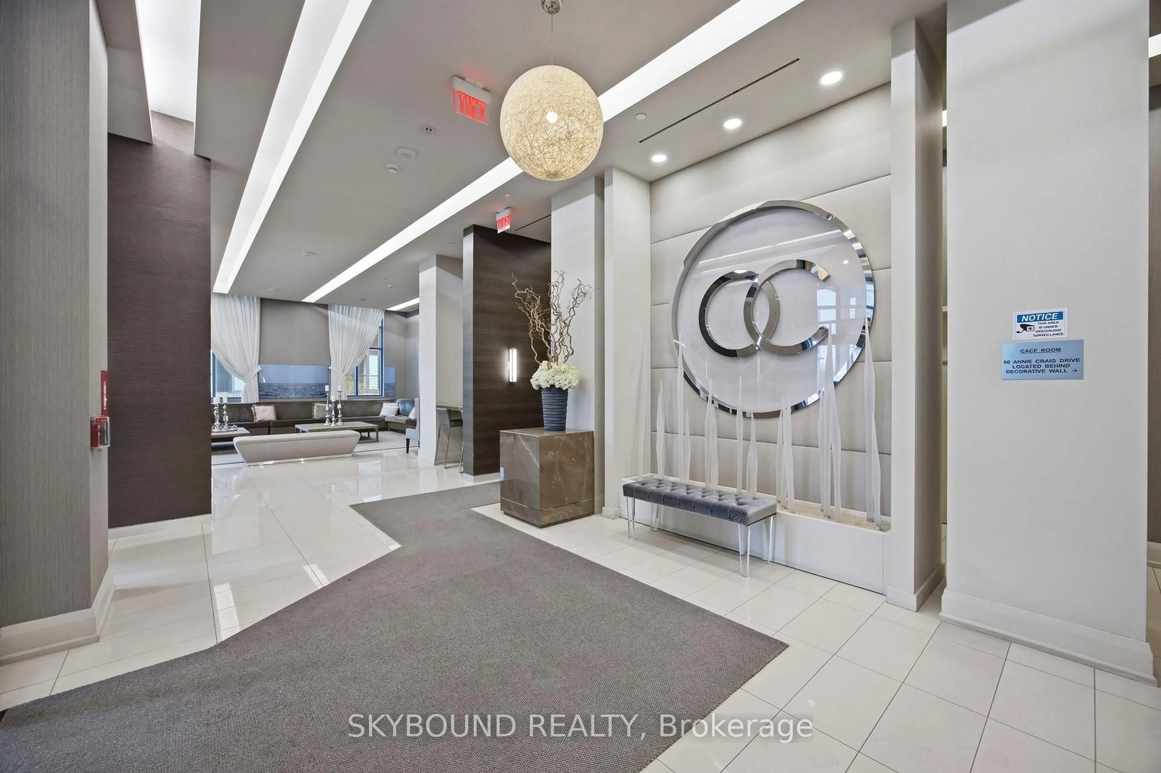 Lobby for 60 Annie Craig Dr #B714, Toronto Ontario M8V 0C5