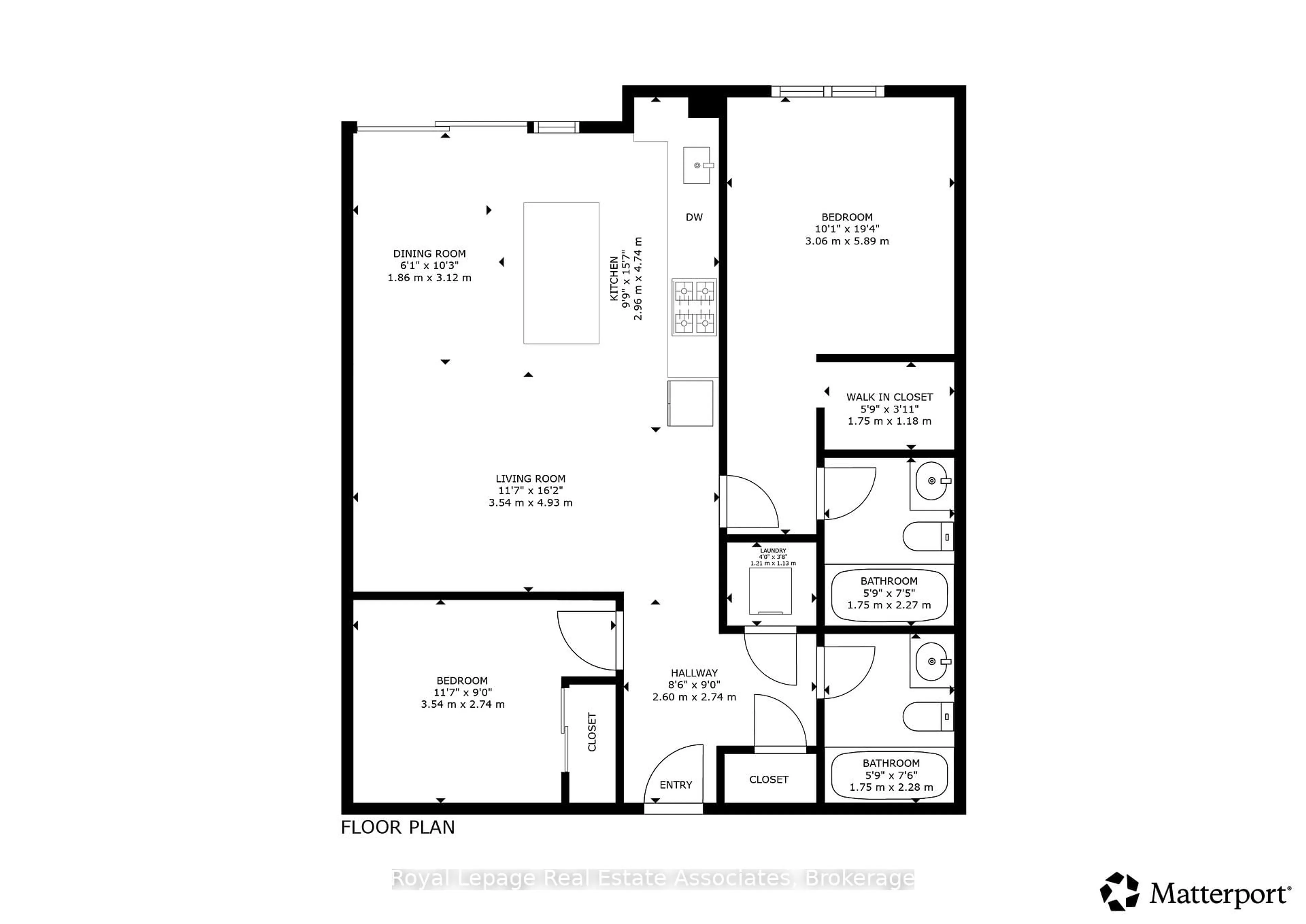 Floor plan for 3170 Erin Mills Pkwy #108, Mississauga Ontario L5L 0B6