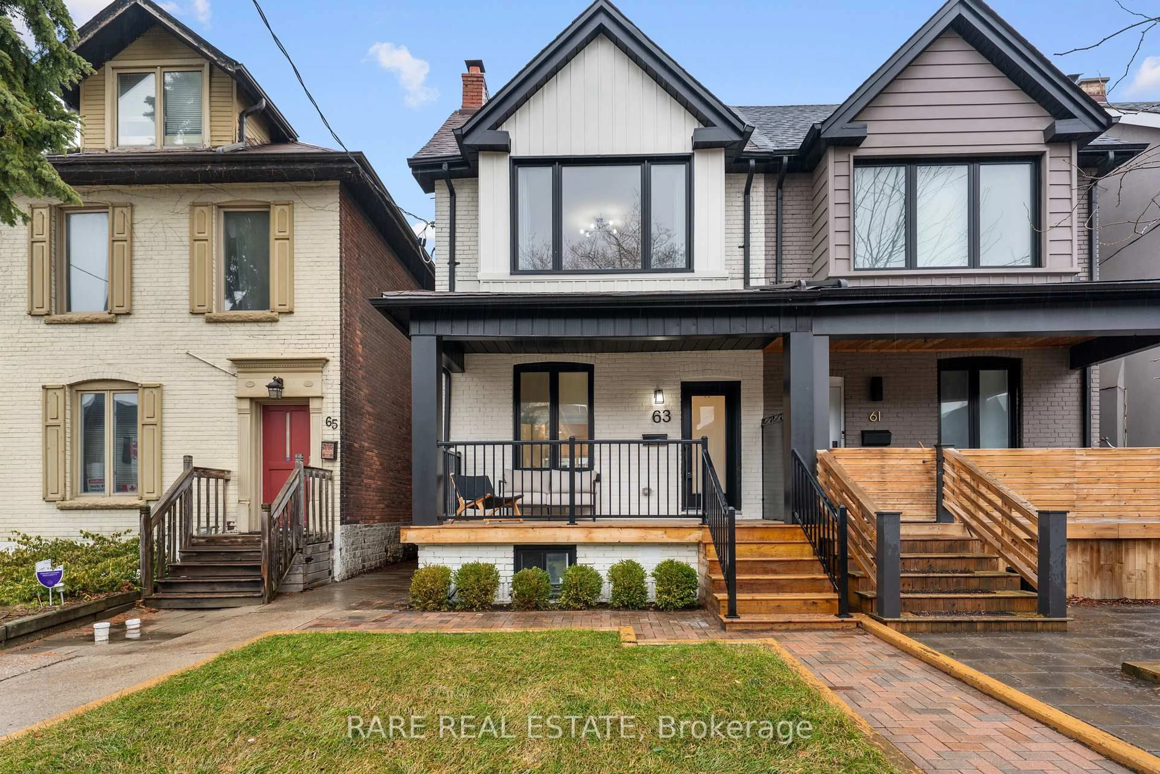 Home with brick exterior material, street for 63 Laughton Ave, Toronto Ontario M6N 2W8