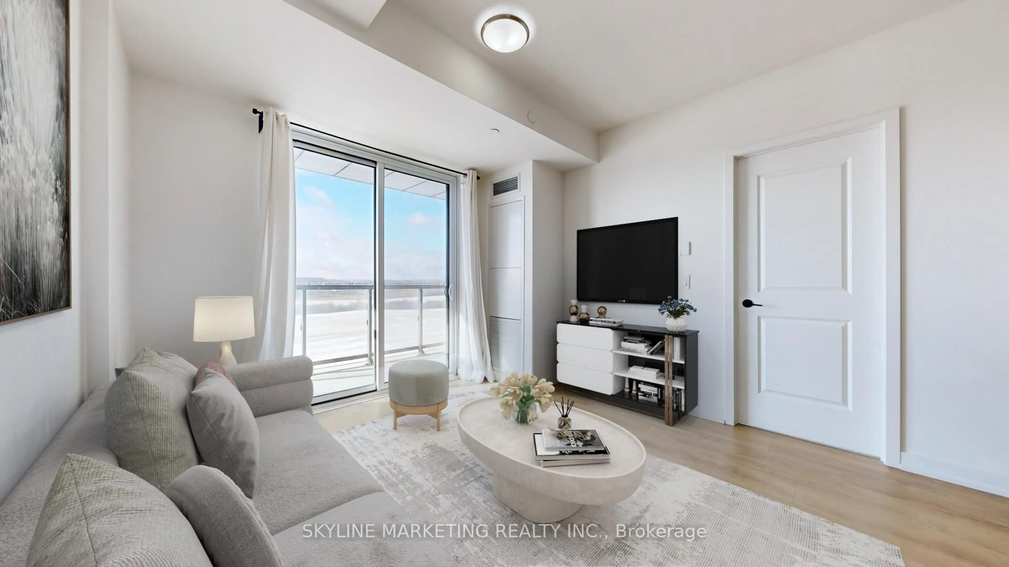 Living room with furniture, unknown for 345 Wheat Boom Dr #805, Oakville Ontario L6H 7X5