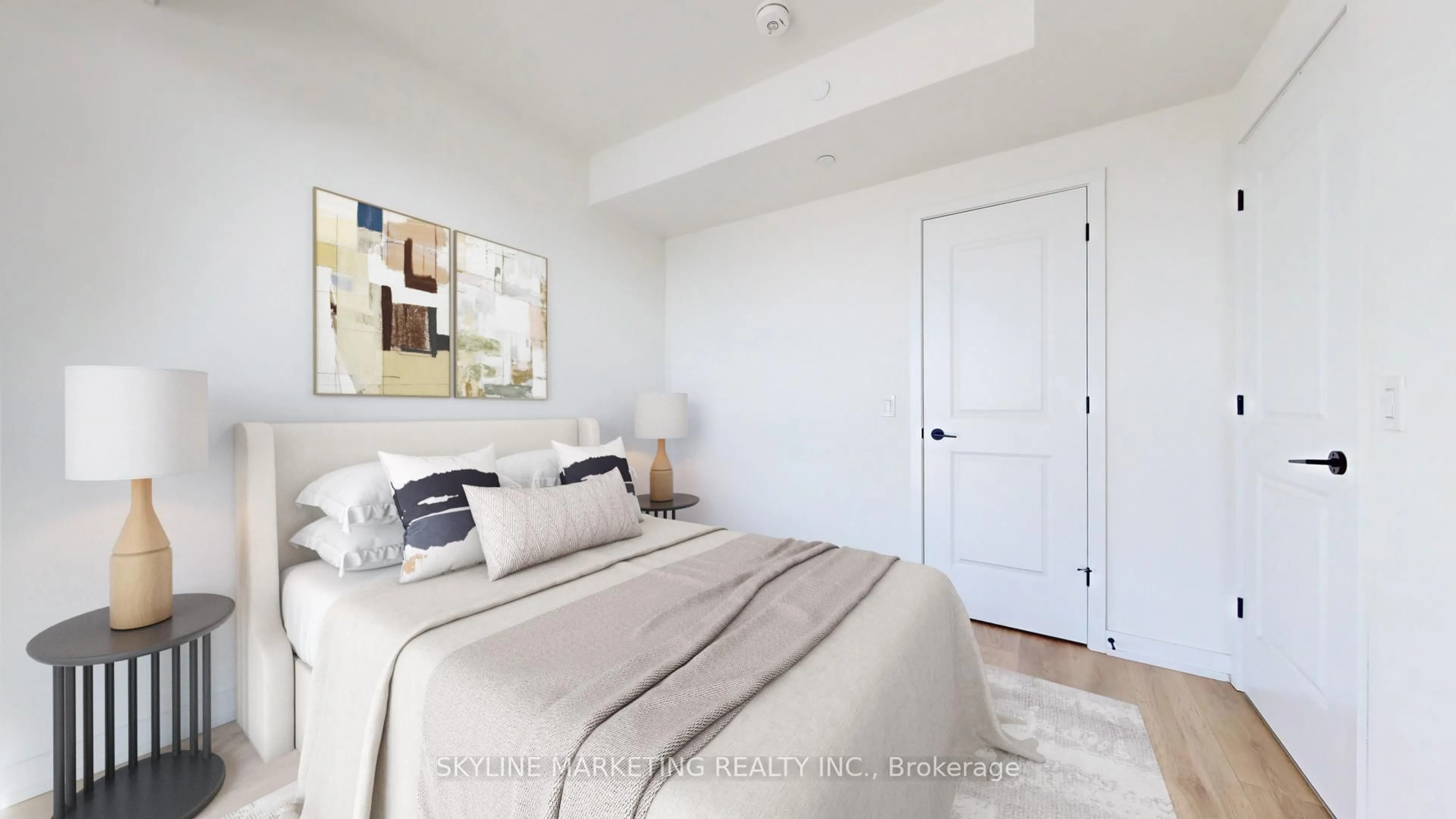 Bedroom with bed, unknown for 345 Wheat Boom Dr #805, Oakville Ontario L6H 7X5