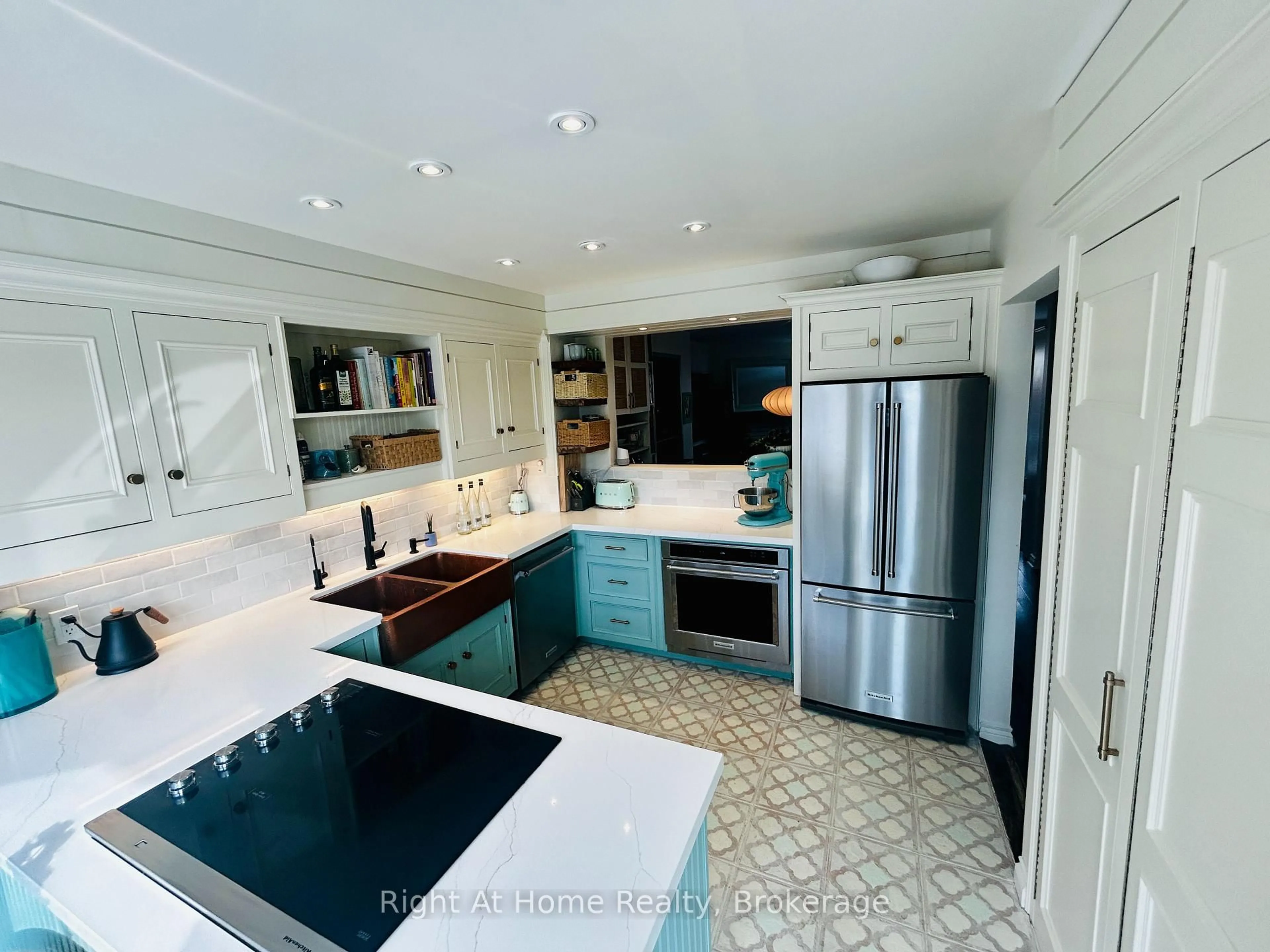 Contemporary kitchen, ceramic/tile floor for 109 Brant St, Oakville Ontario L6K 2Z7