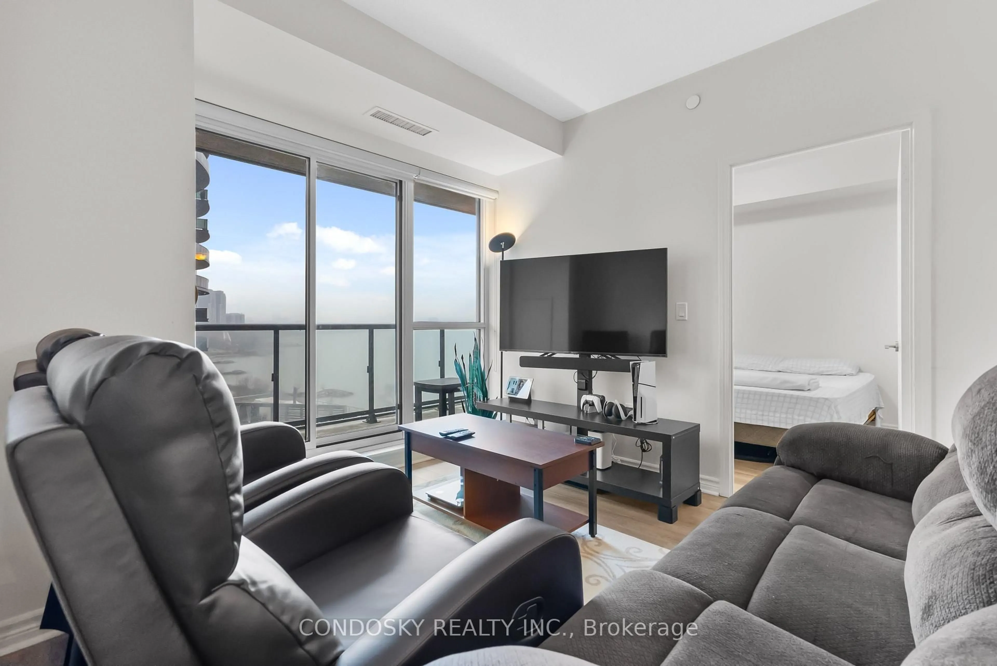 Living room with furniture, unknown for 39 Annie Craig Dr #914, Toronto Ontario M8V 0H1