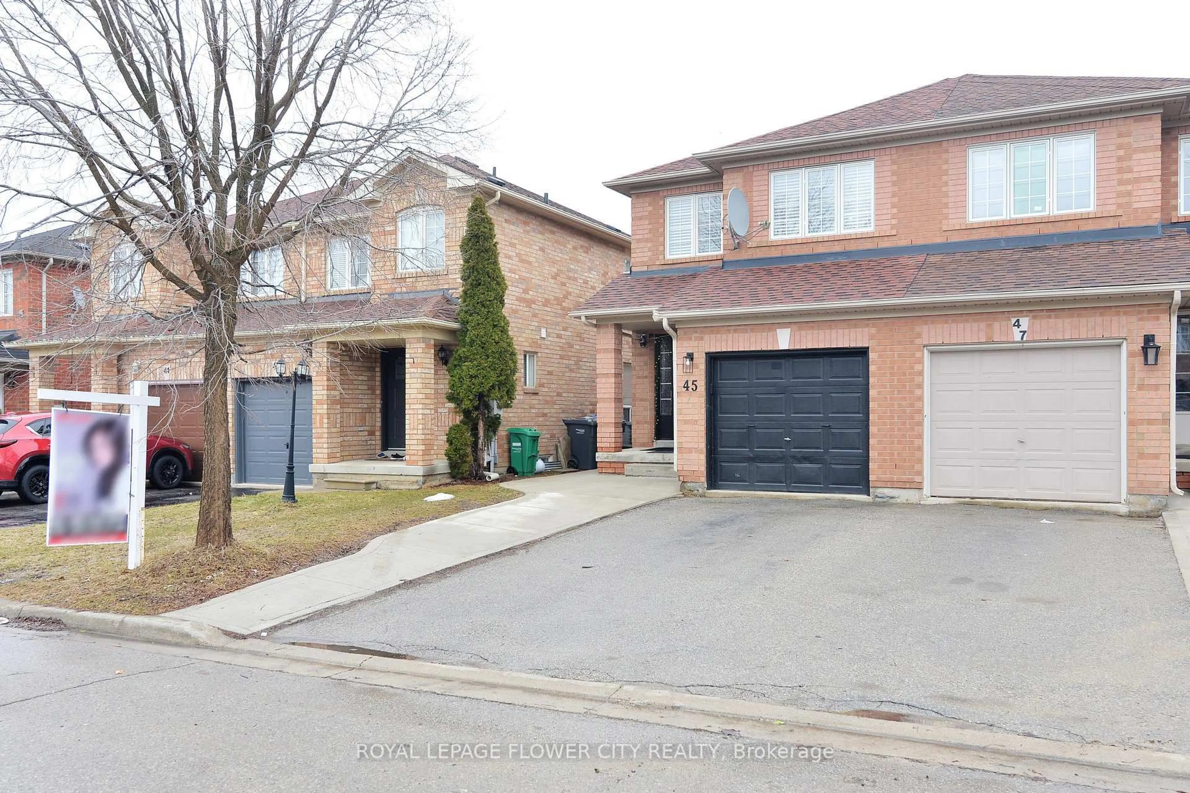Home with brick exterior material, street for 45 Roadmaster Lane, Brampton Ontario L7A 3A7