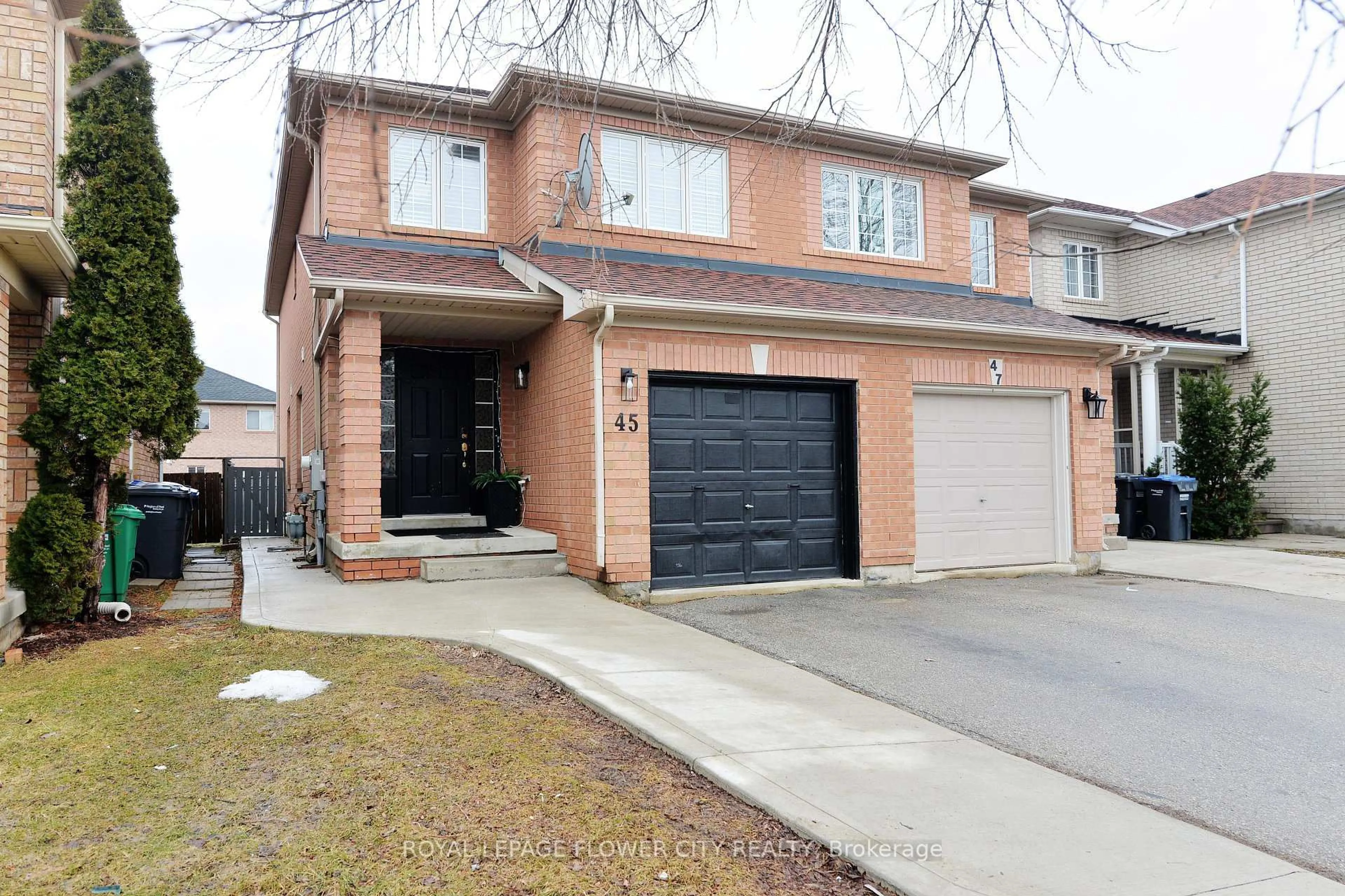 Home with brick exterior material, street for 45 Roadmaster Lane, Brampton Ontario L7A 3A7