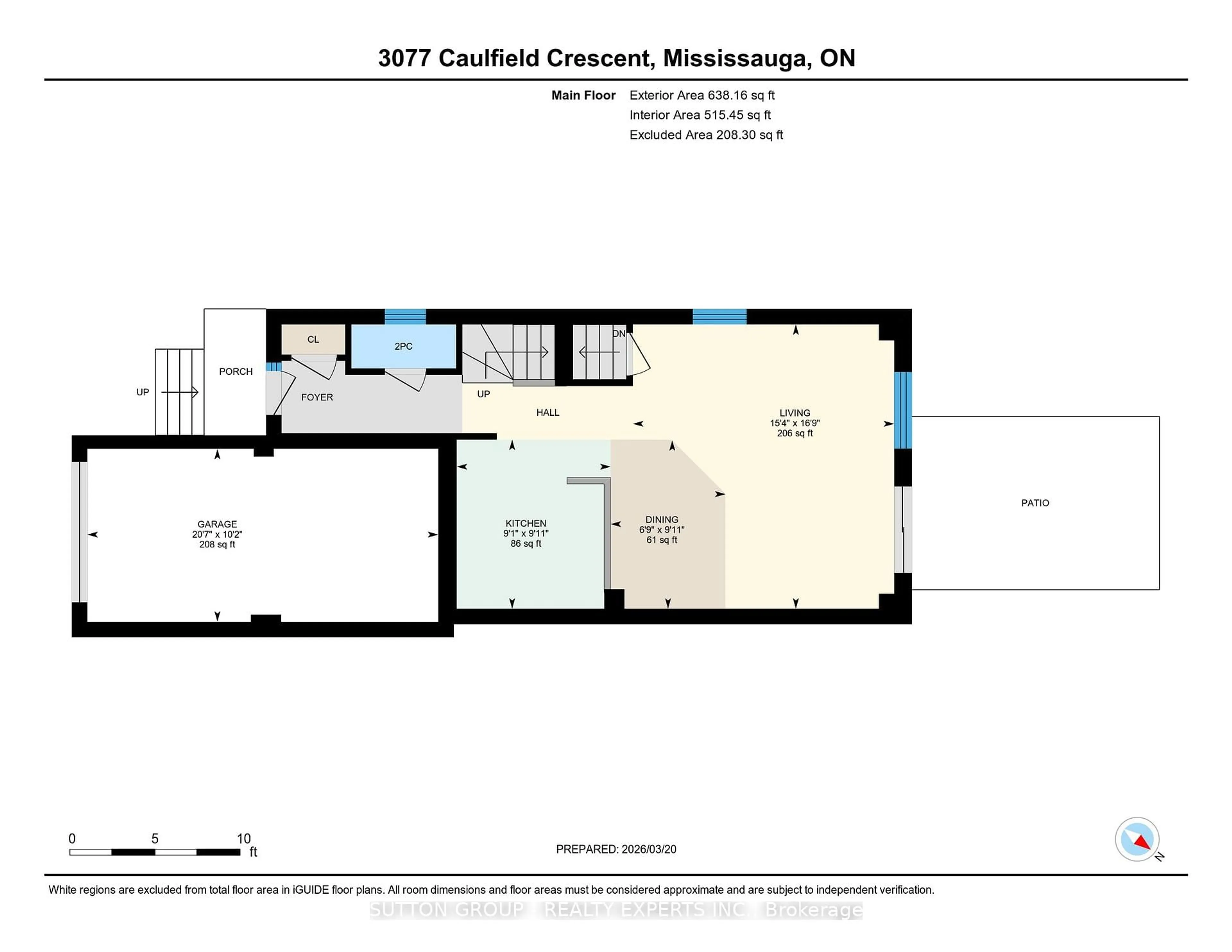 Floor plan for 3077 Caulfield Cres, Mississauga Ontario L5M 6J7