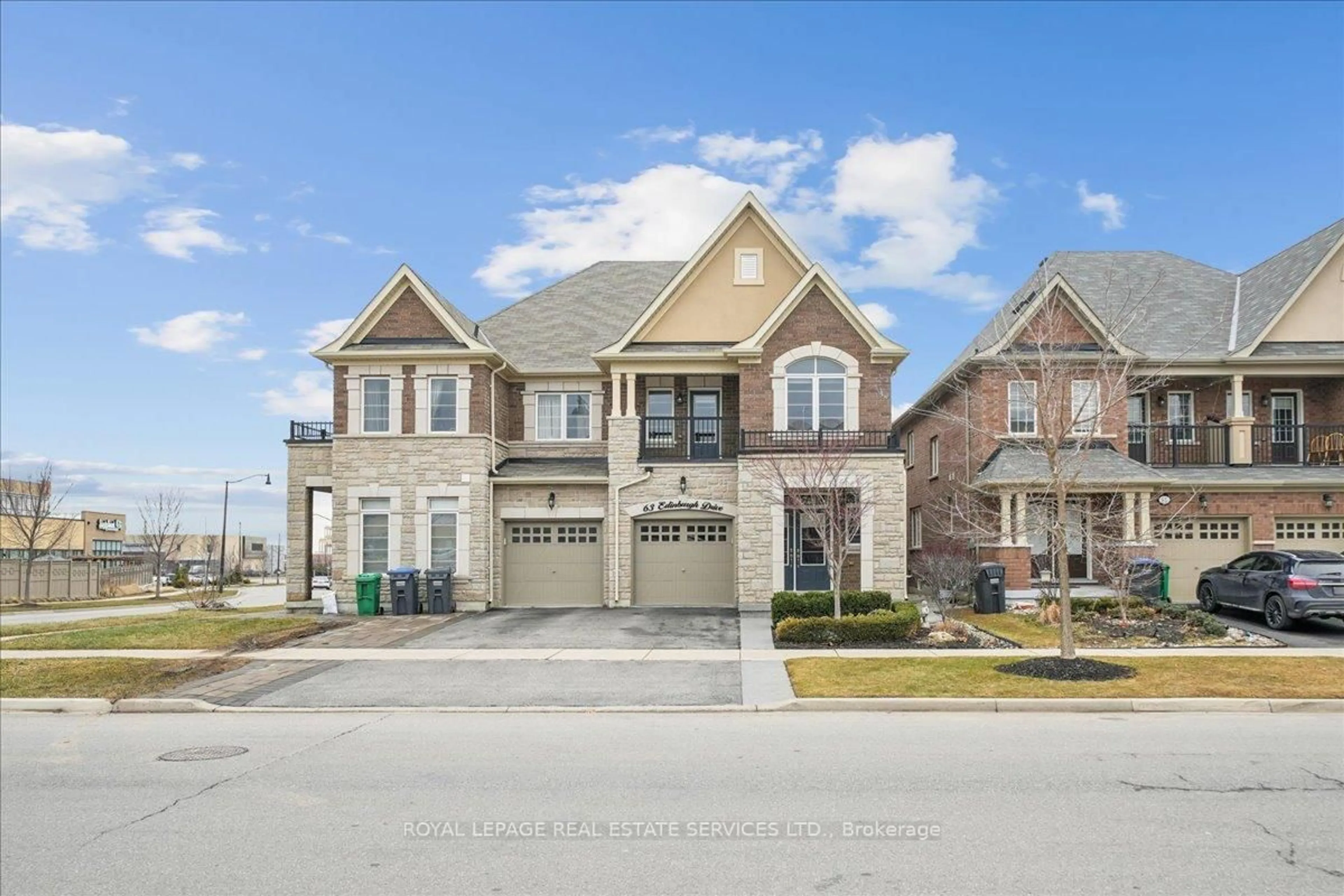 Home with brick exterior material, street for 63 Edinburgh Dr, Brampton Ontario L6Y 6A6