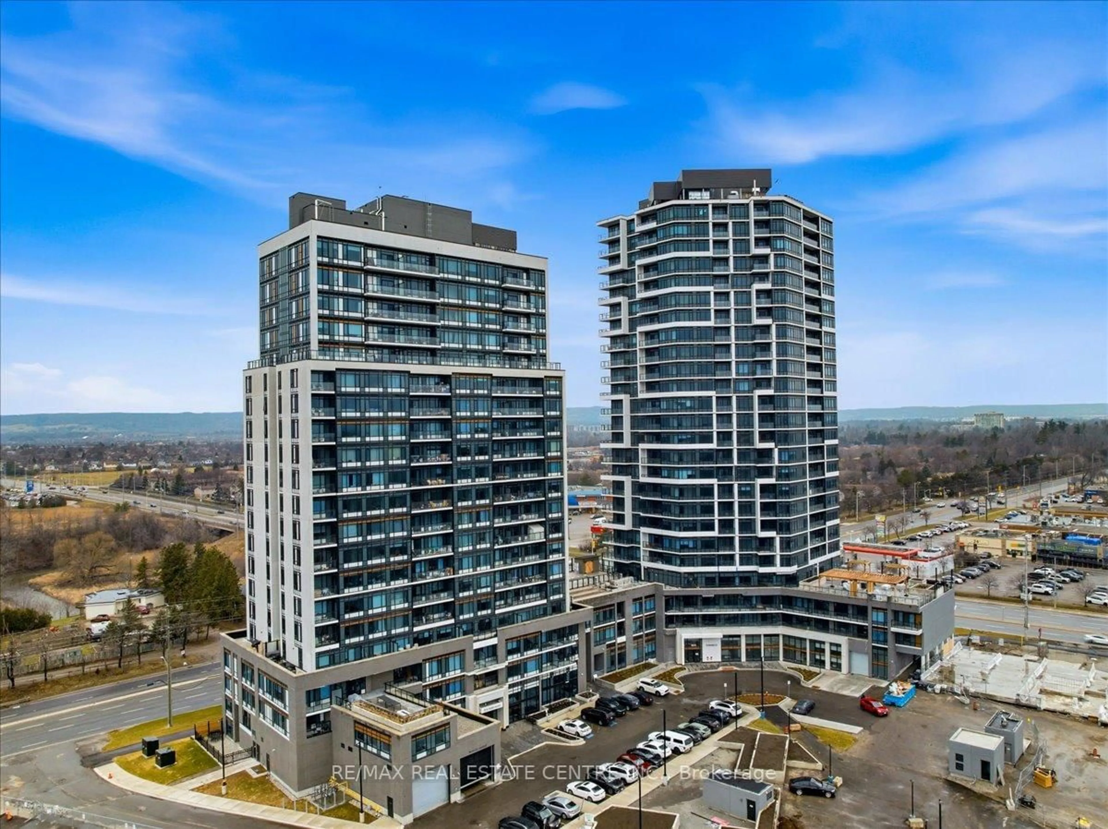 A pic from outside/outdoor area/front of a property/back of a property/a pic from drone, city buildings view from balcony for 8010 Derry Rd #503, Milton Ontario L9T 9N3