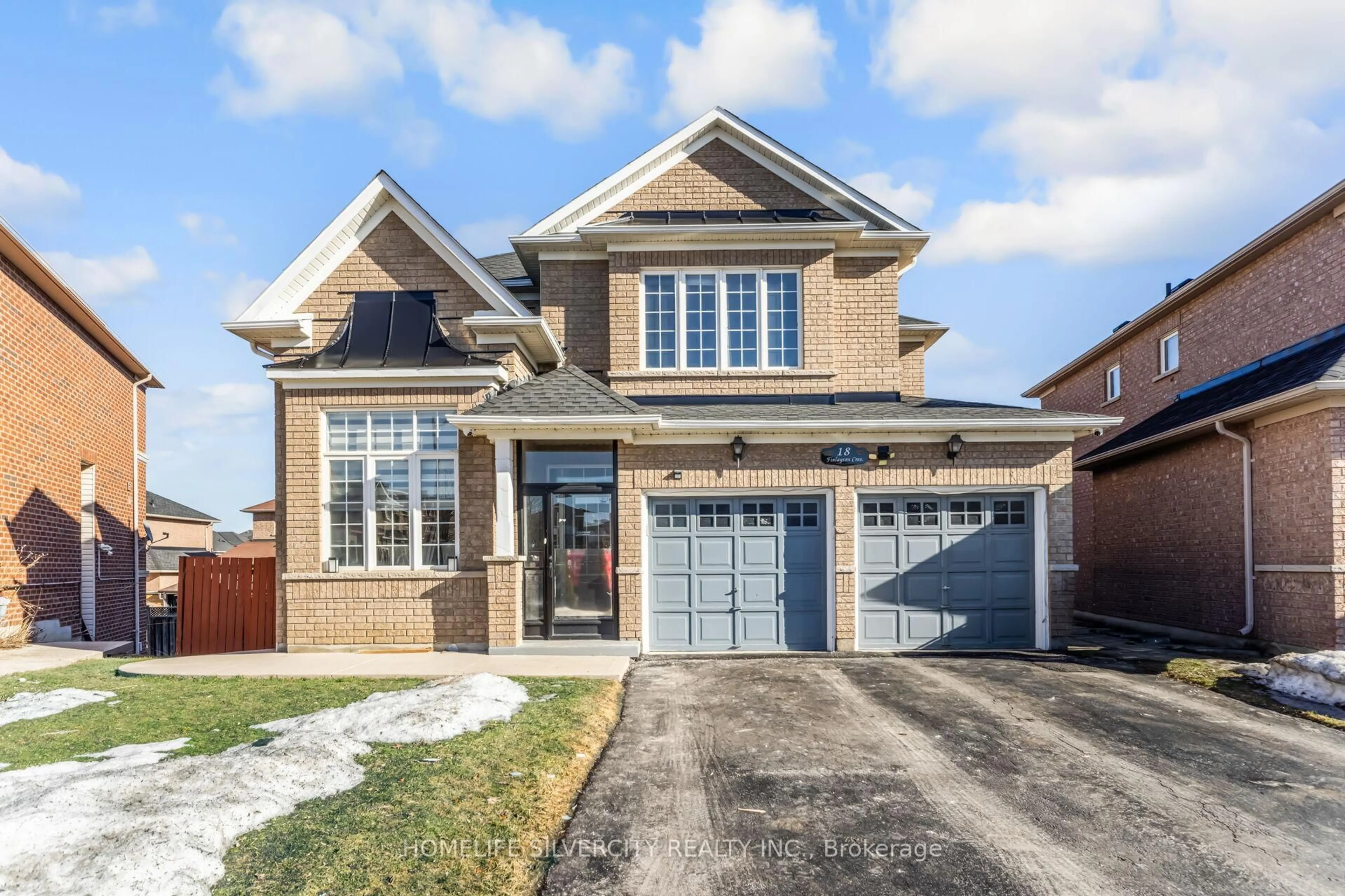 Home with brick exterior material, street for 18 Finlayson Cres, Brampton Ontario L6R 0H7