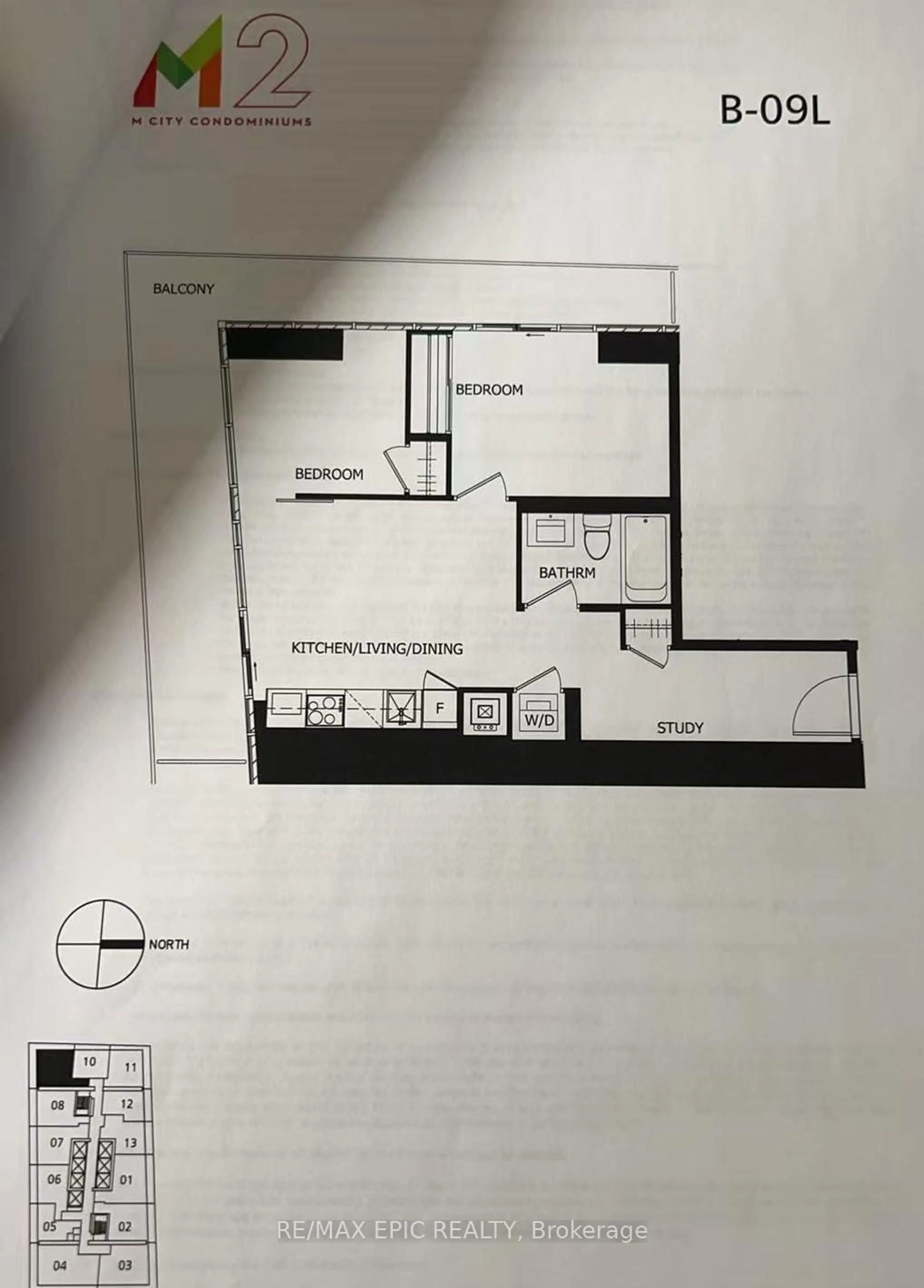 Floor plan for 3883 Quartz Rd #2709, Mississauga Ontario L5B 0M4
