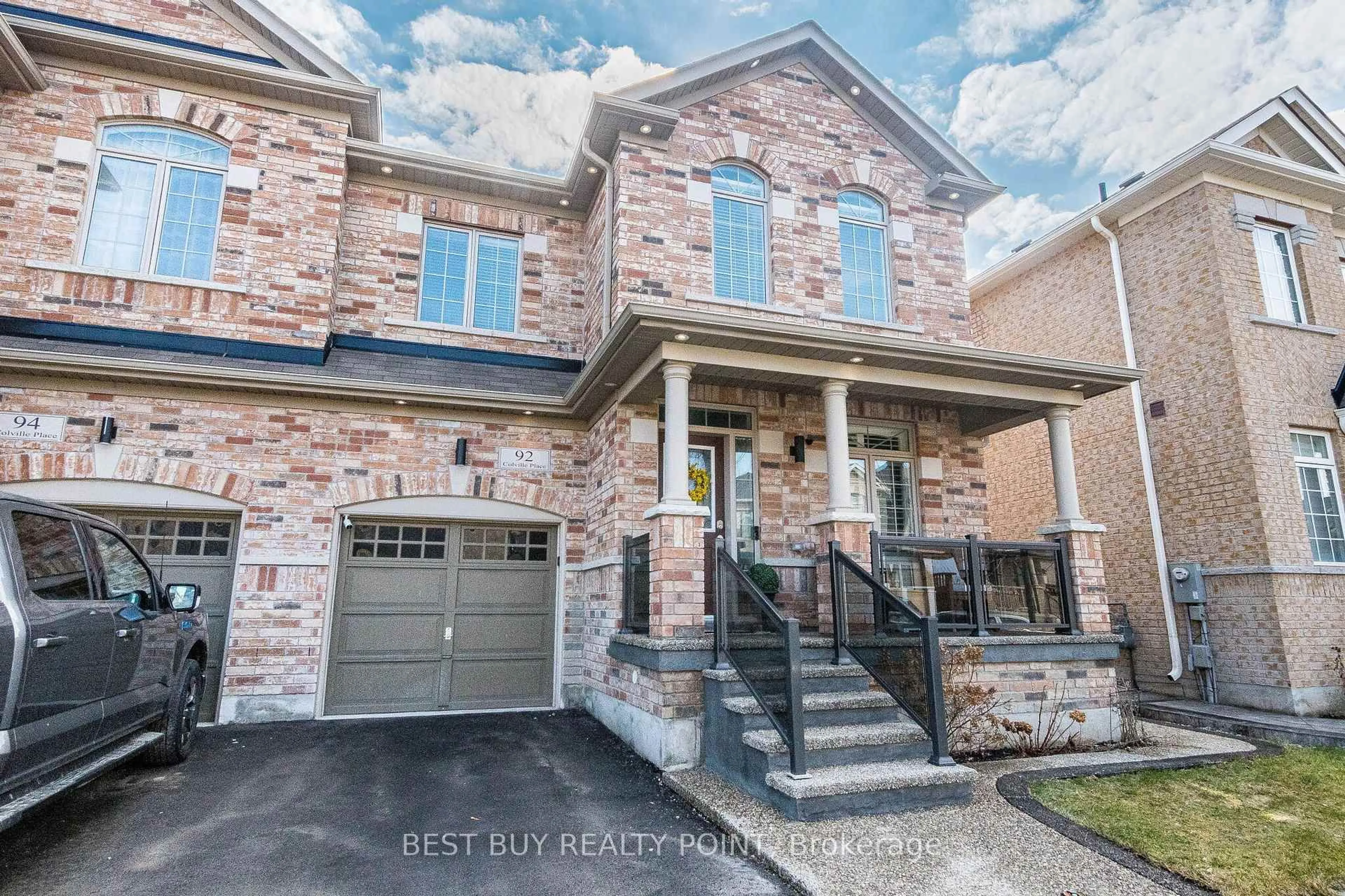 Home with brick exterior material, street for 92 Colville Pl, Milton Ontario L9E 1G8