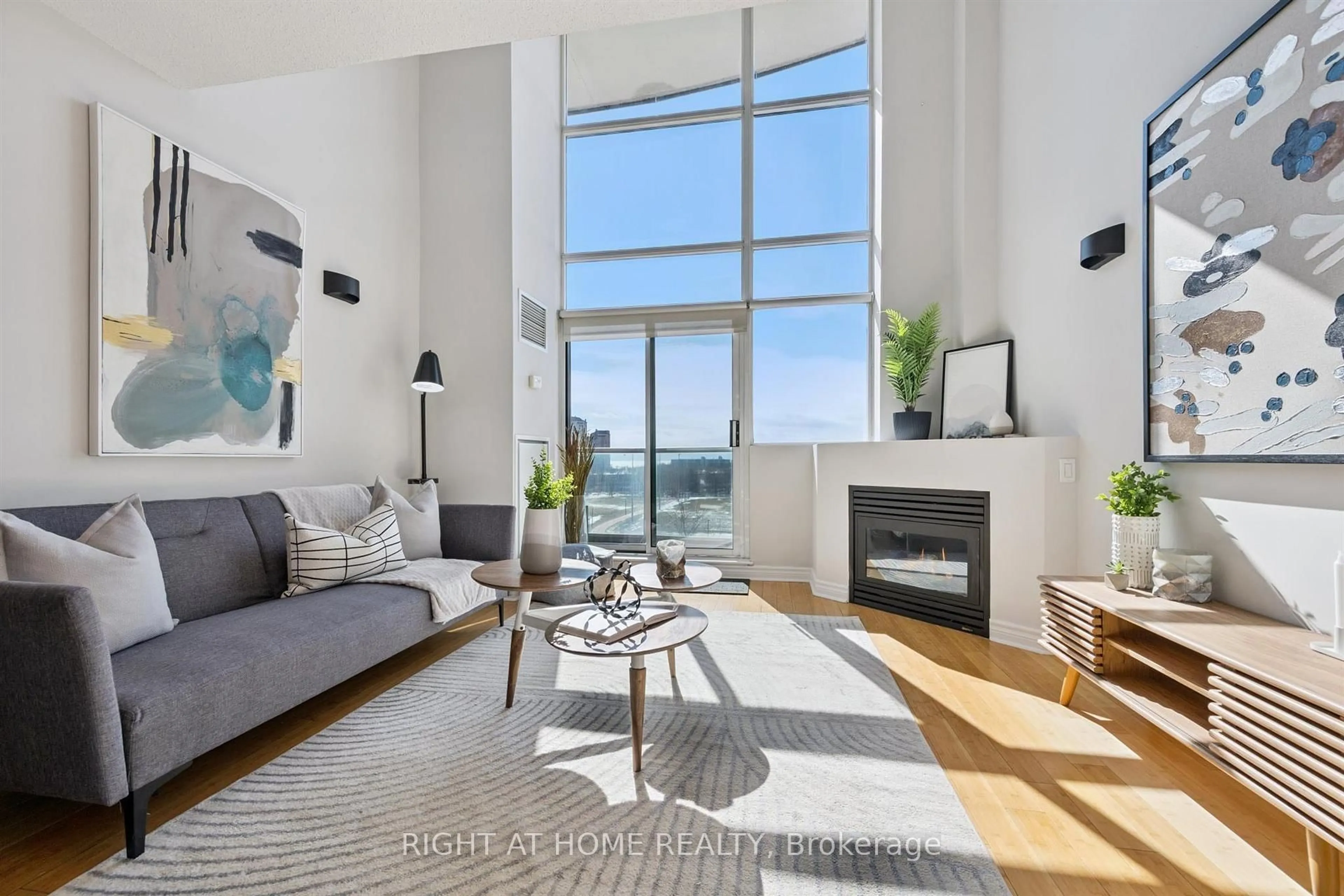 Living room with furniture, unknown for 200 Manitoba St #409, Toronto Ontario M8Y 4G7