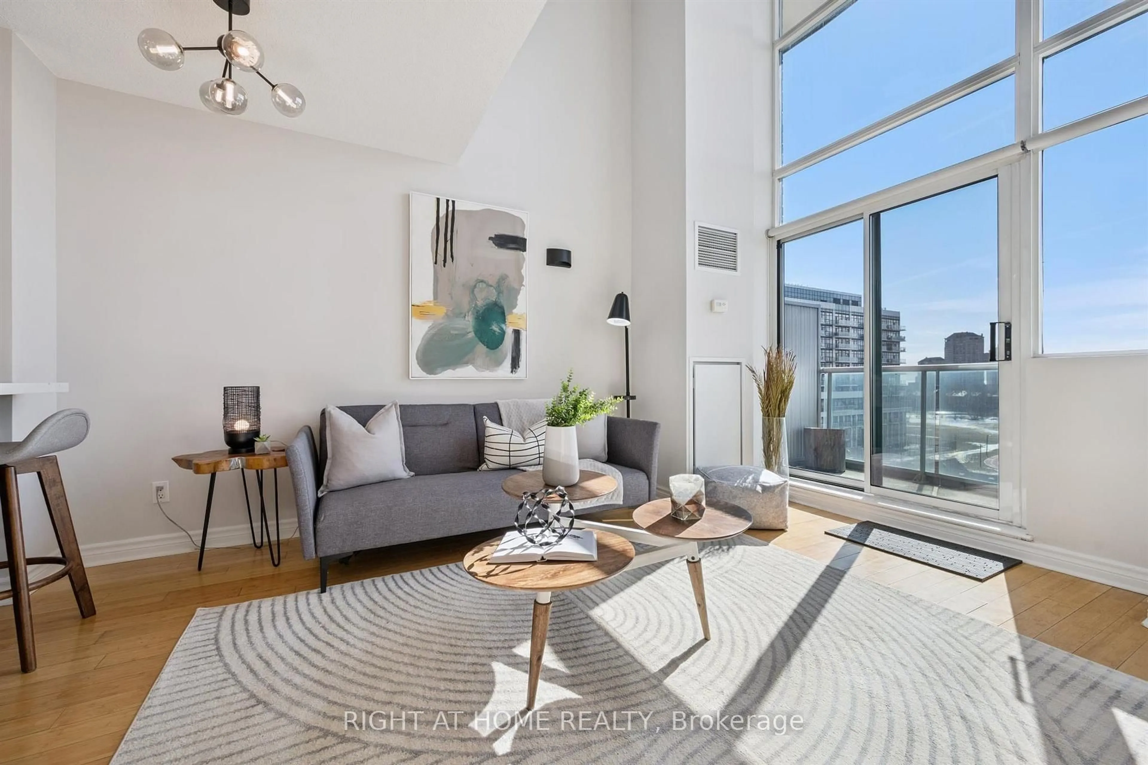 Living room with furniture, unknown for 200 Manitoba St #409, Toronto Ontario M8Y 4G7