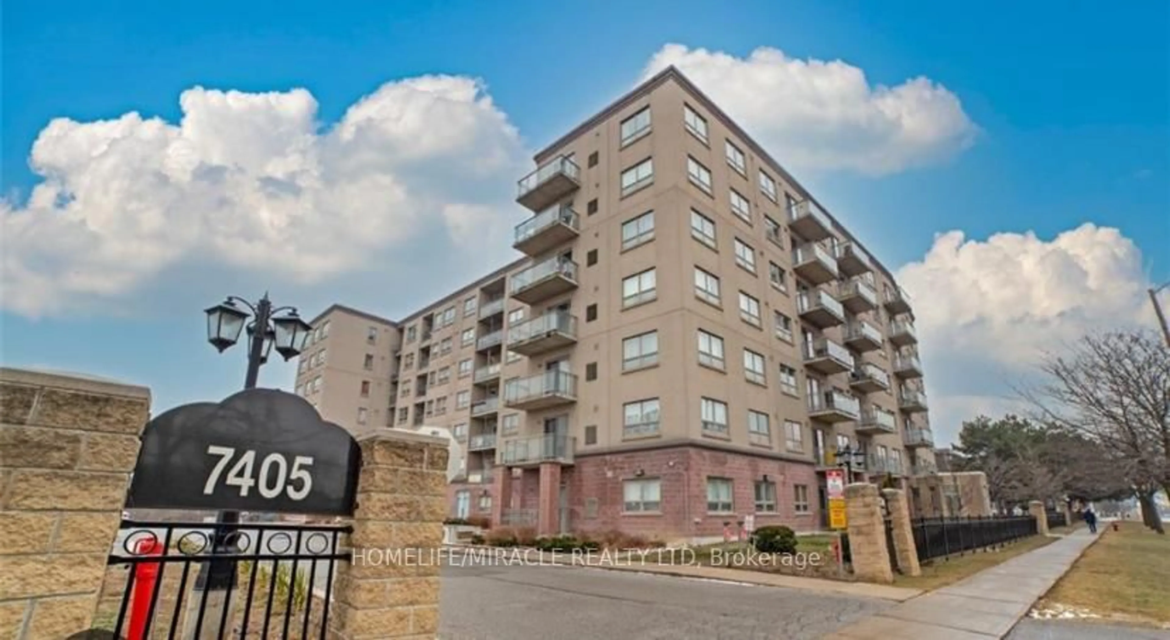 A pic from outside/outdoor area/front of a property/back of a property/a pic from drone, building for 7405 Goreway Dr #514, Mississauga Ontario L4T 0A3