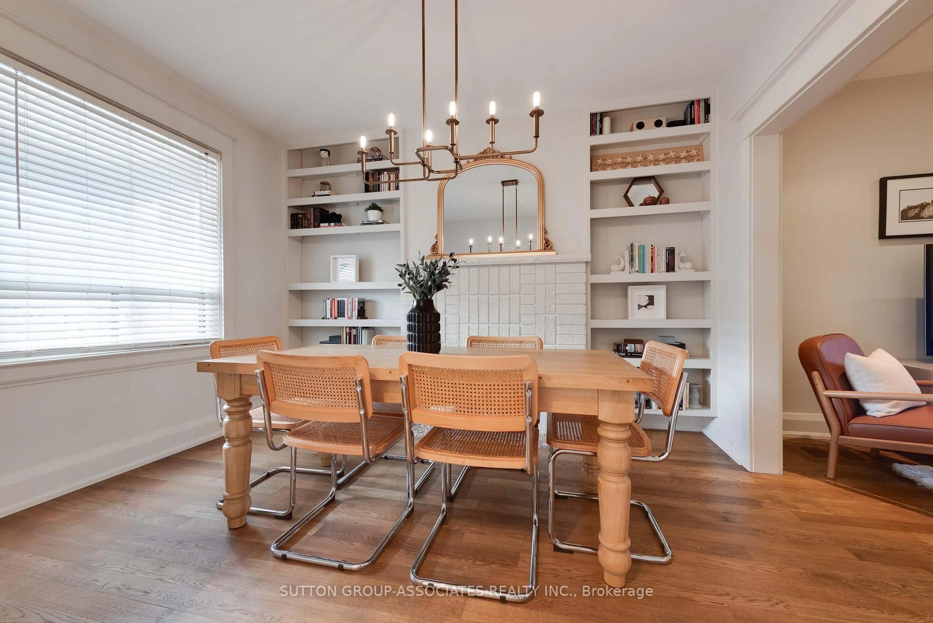 Dining room, wood/laminate floor for 1031 St Clarens Ave, Toronto Ontario M6H 3X8