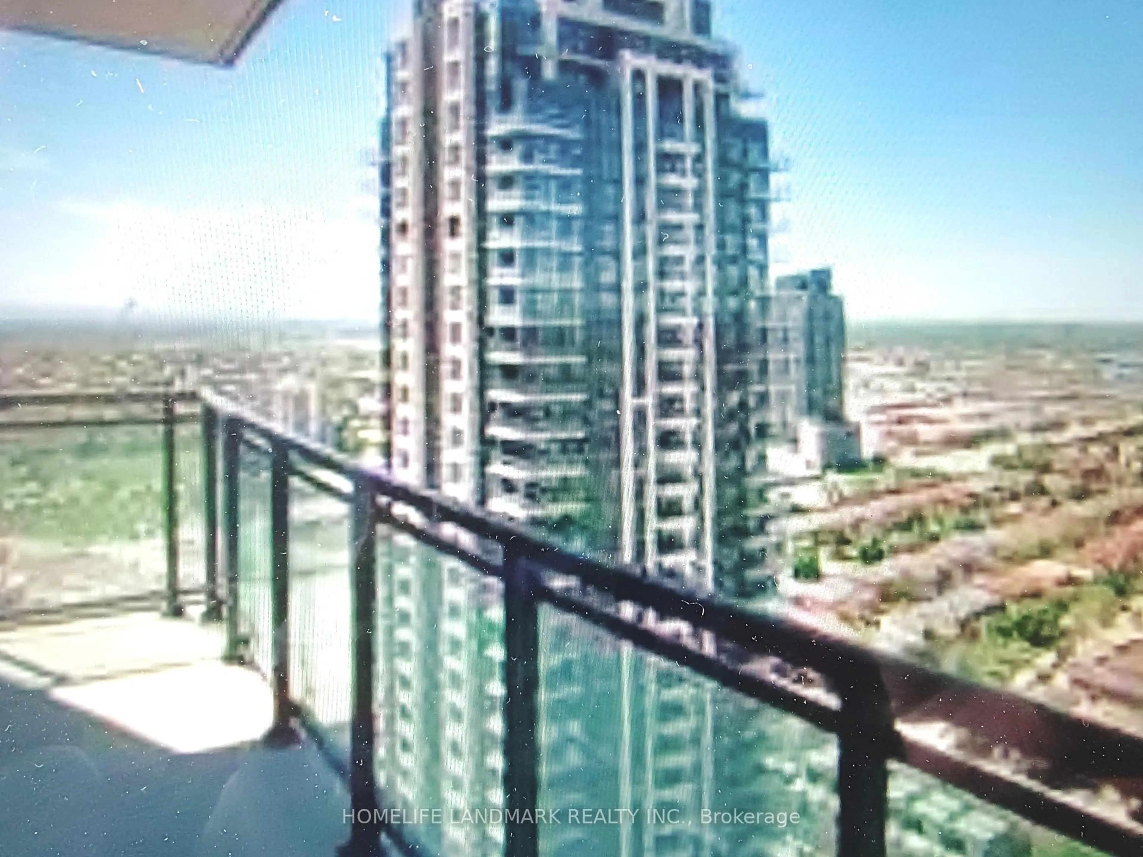 Balcony in the apartment, city buildings view from balcony for 4099 BRICKSTONE Mews #2604, Mississauga Ontario L5B 0G2