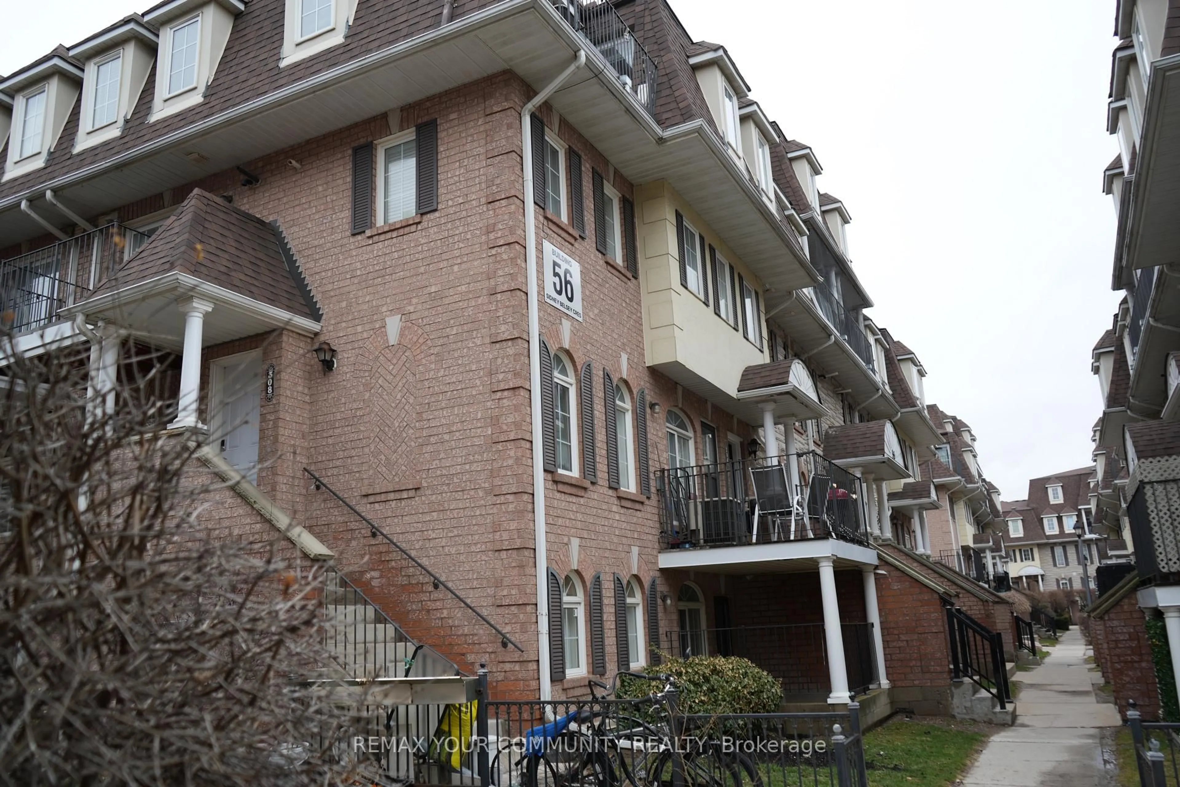 Patio, street for 56 Sidney Belsey Cres #308, Toronto Ontario M6M 2J2