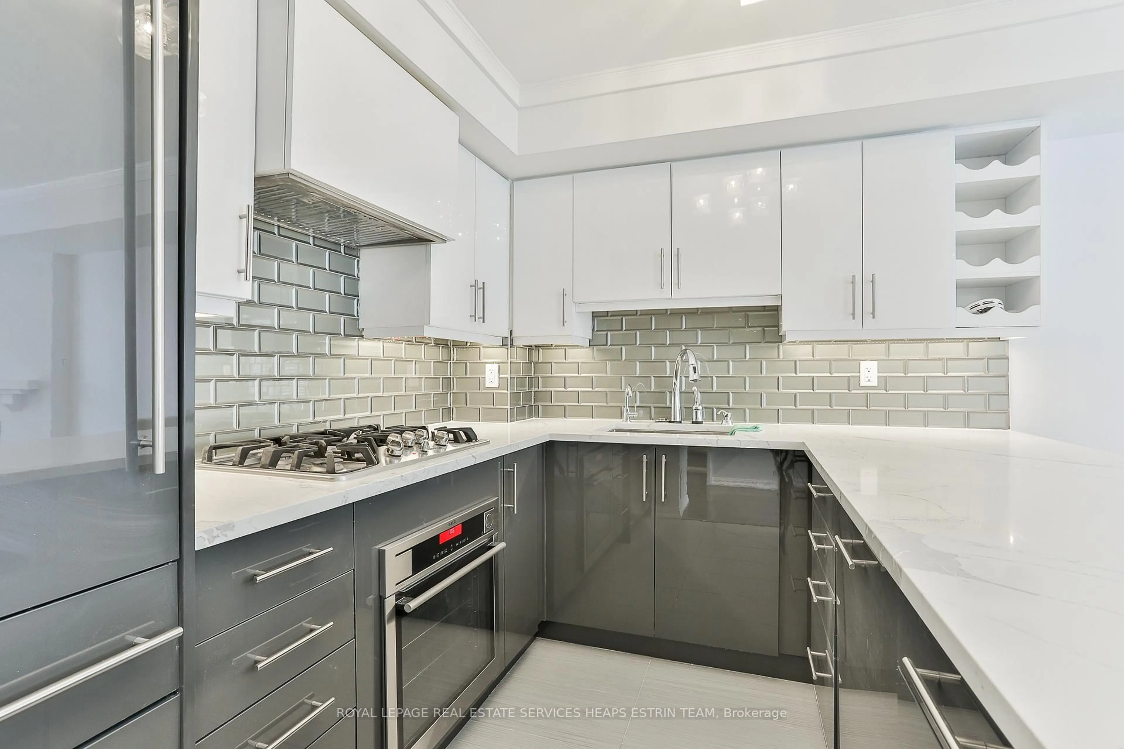 Contemporary kitchen, ceramic/tile floor for 50 Joe Shuster Way #215, Toronto Ontario M6K 1Y8