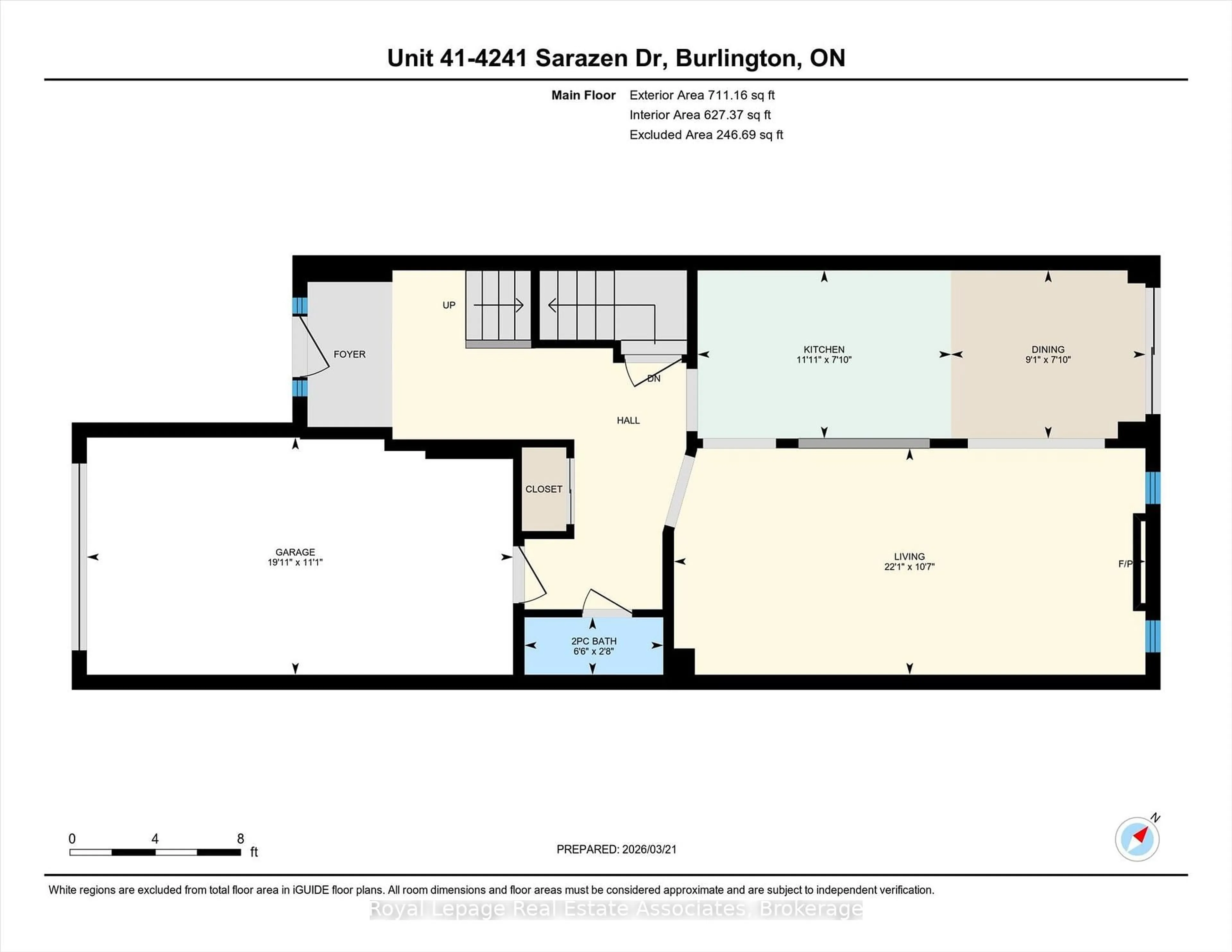 Floor plan for 4241 Sarazen Dr #41, Burlington Ontario L7M 5B7